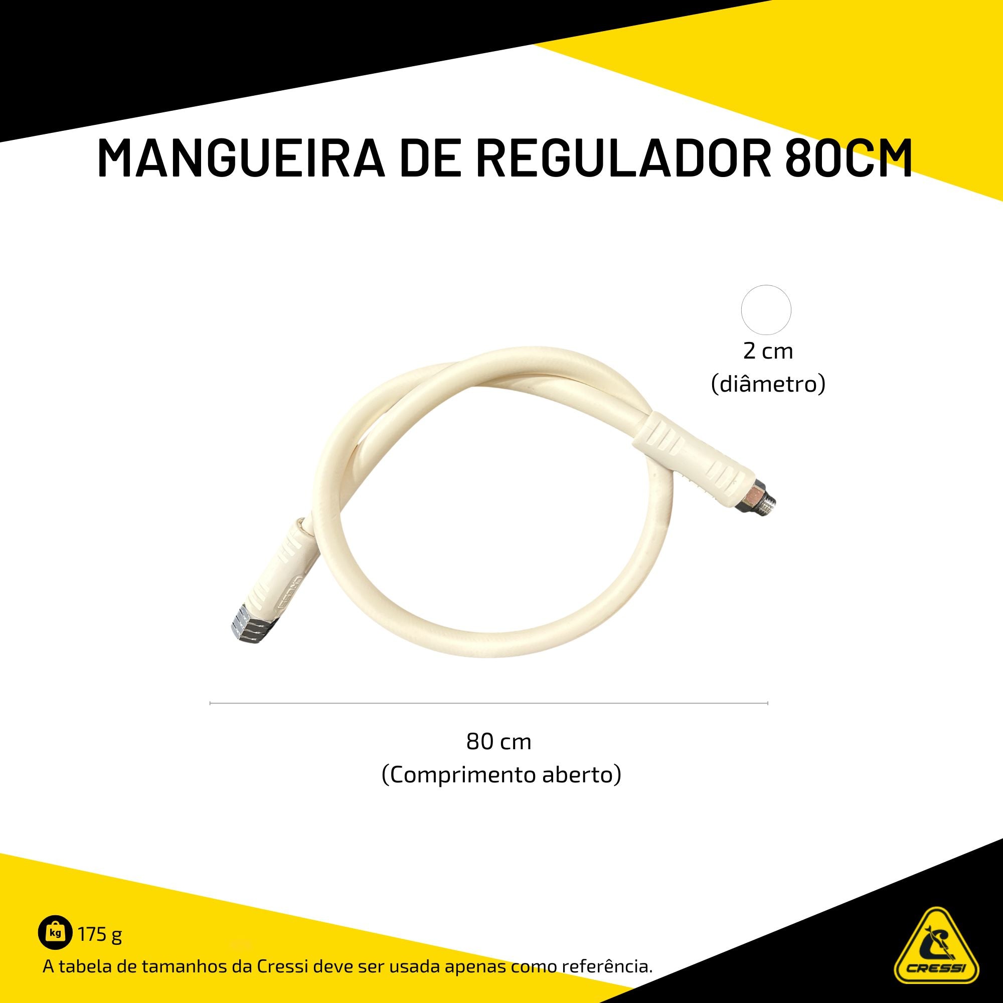 Mangueira de Regulador Cressi Branco 80cm