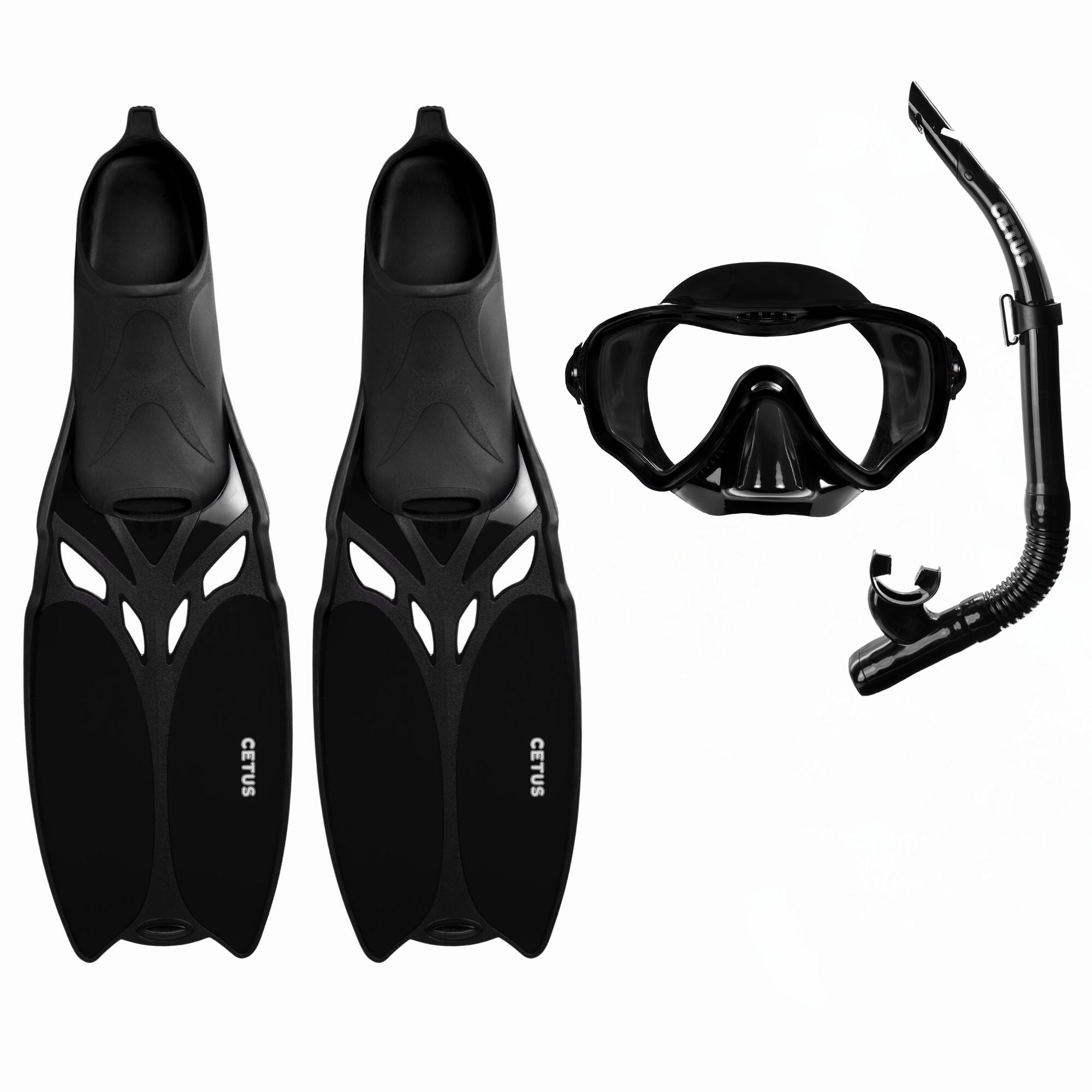 Kit de Mergulho Cetus Cobia Pro: Máscara, Nadadeira e Snorkel para