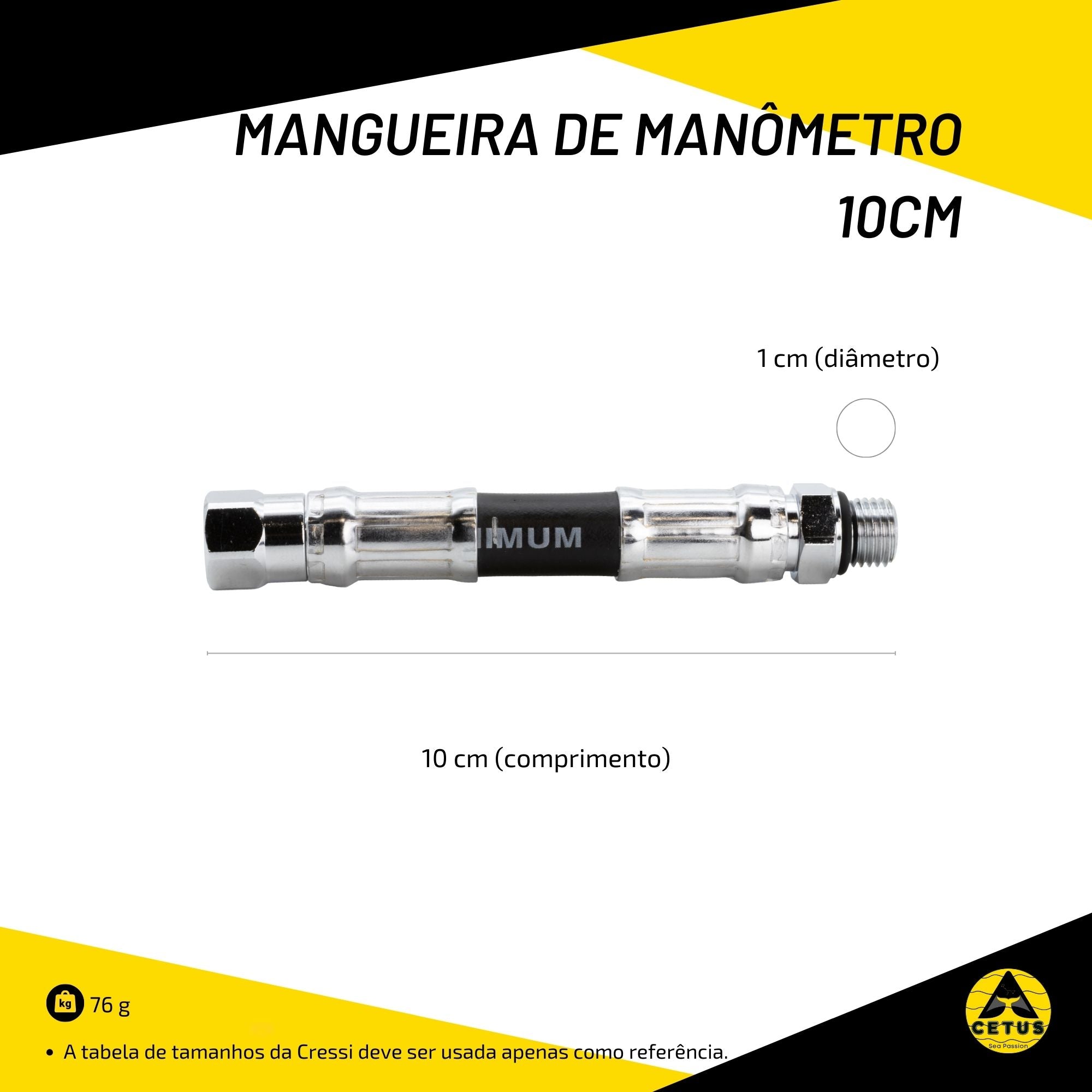 Mangueira de Manômetro Cetus 10cm