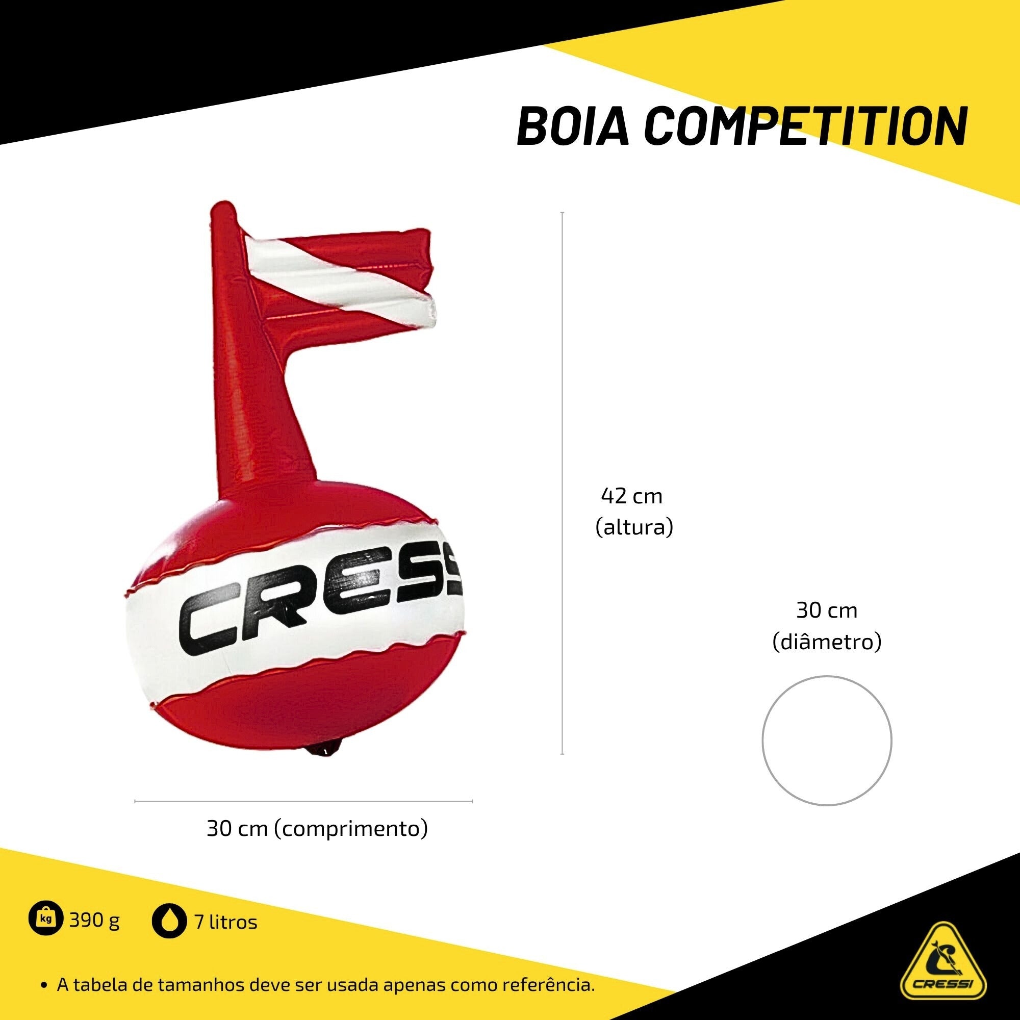 Bóia Cressi Competition PVC