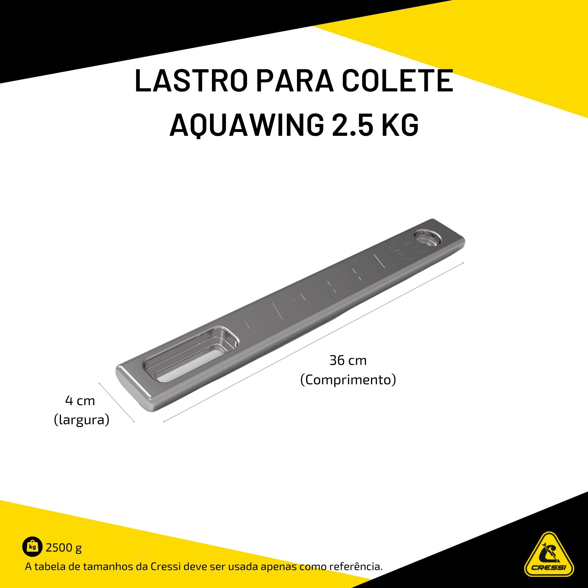 Lastro para Colete Cressi Aquawing 2.5 Kg