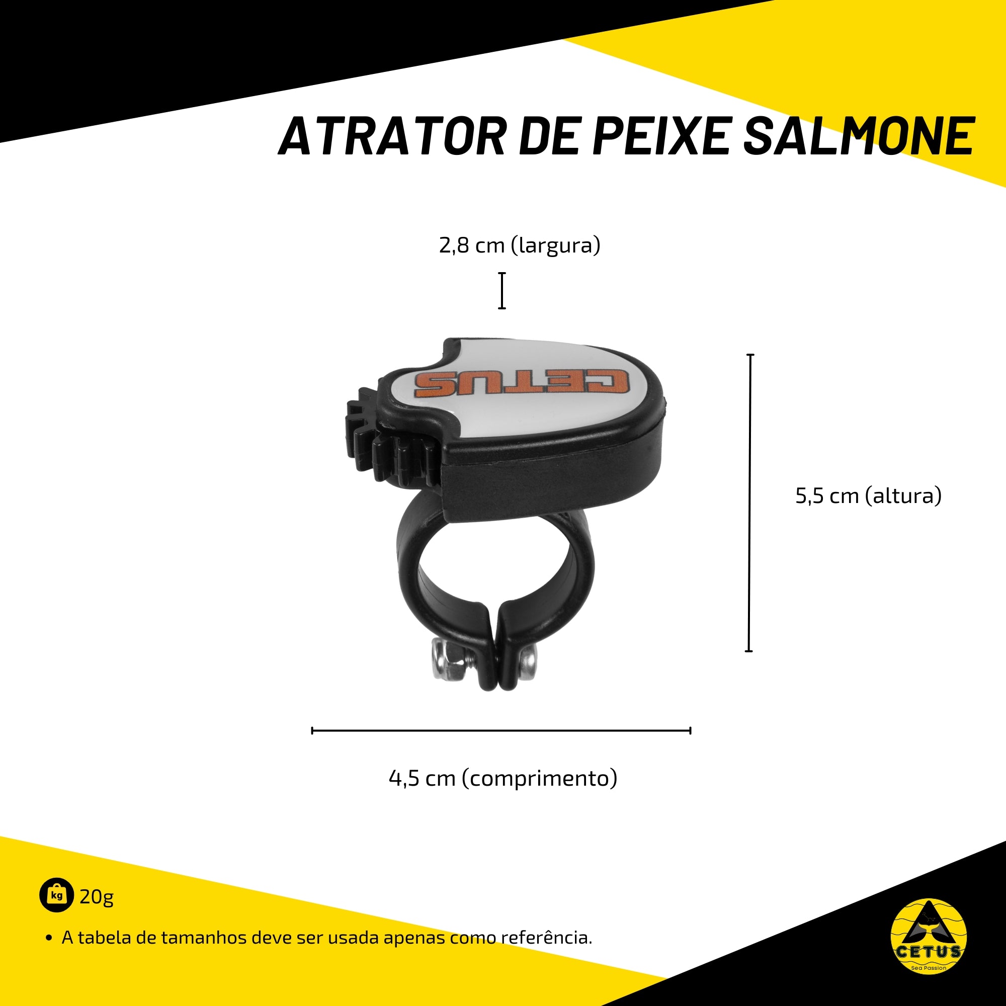 Atrator de Peixe Cetus Salmone