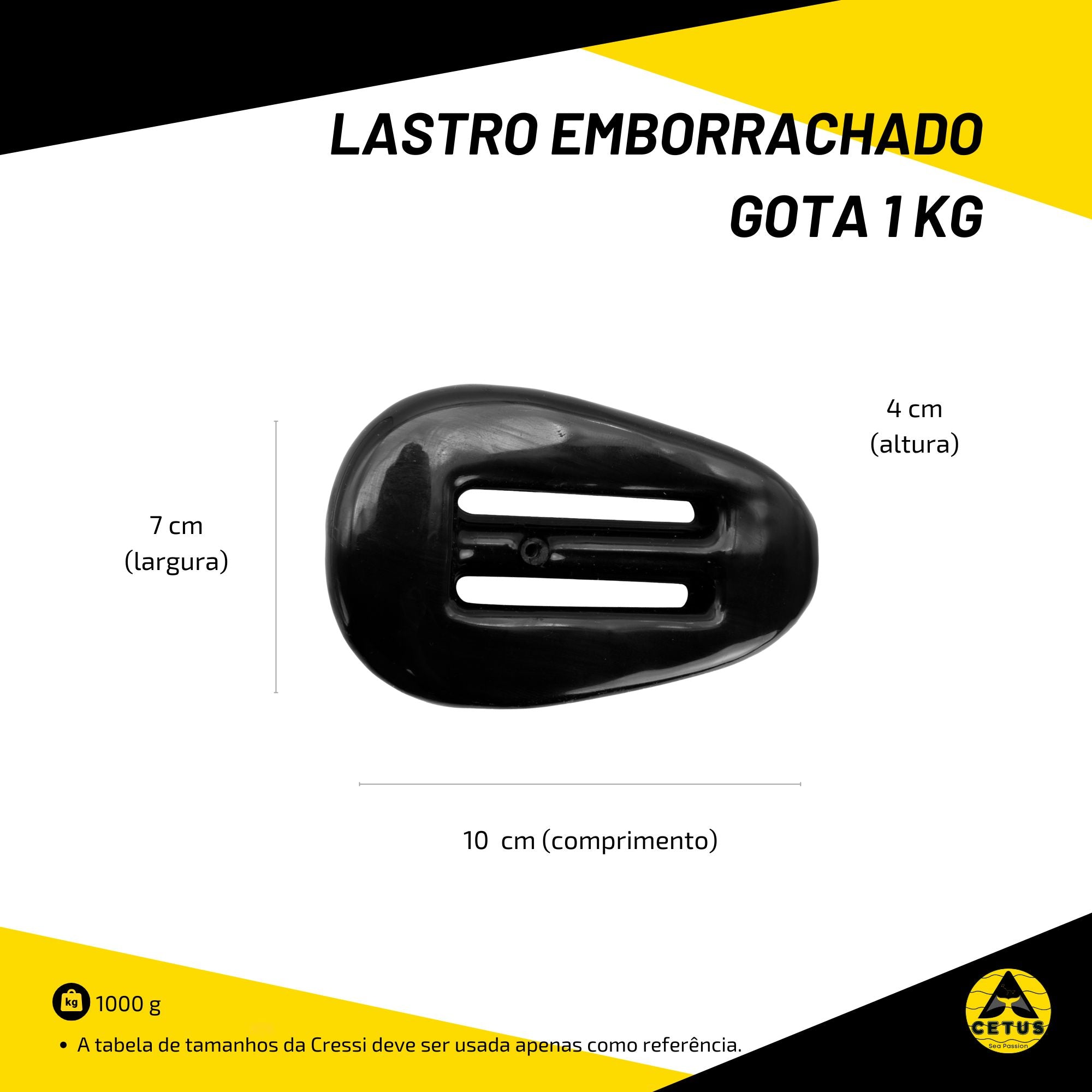 Lastro Emborrachado Cetus Gota 1 Kg