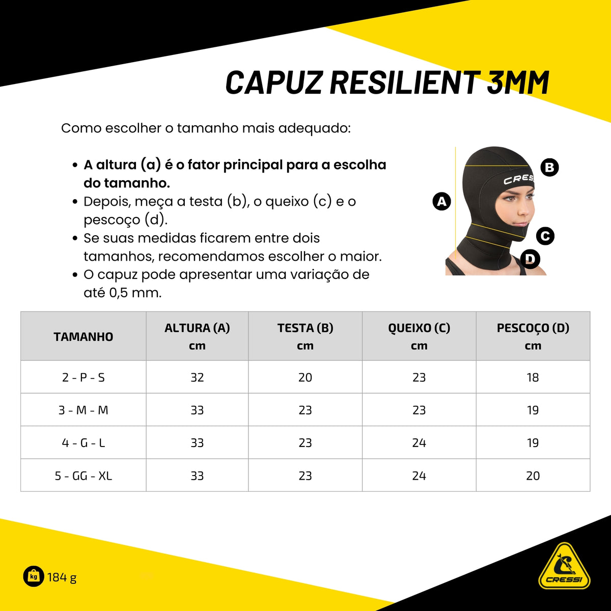 Capuz Cressi Resilient 3mm