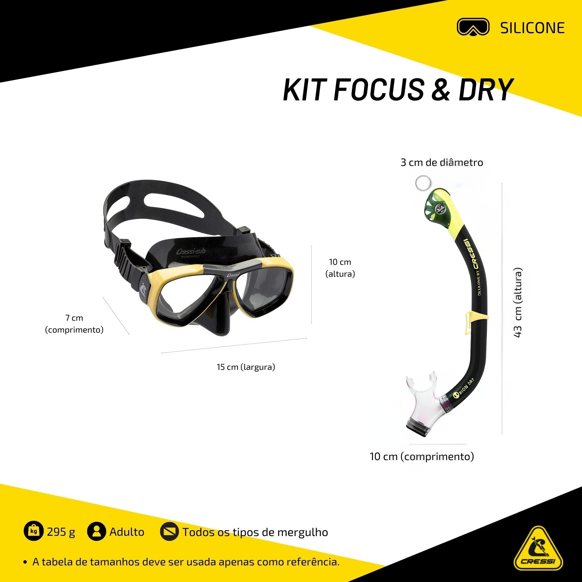 Kit Cressi Focus & Dry