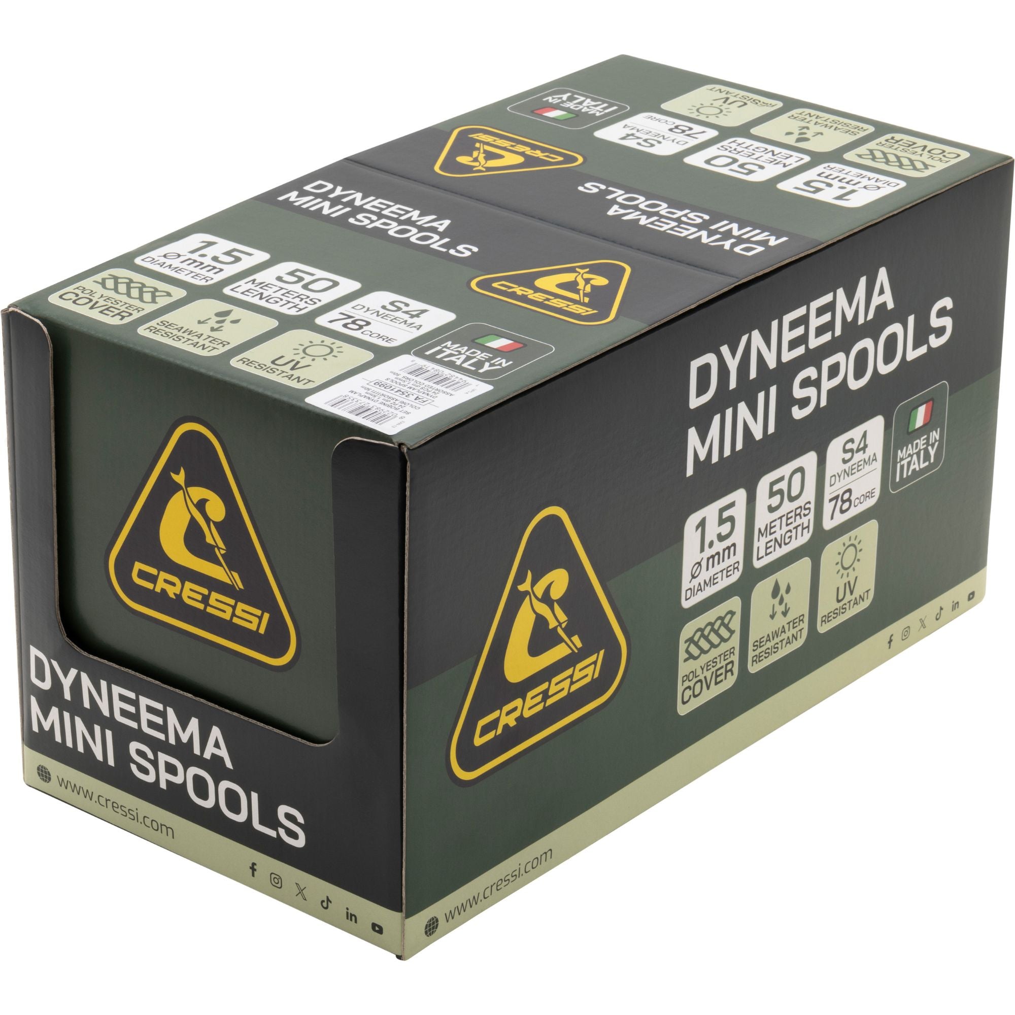 Caixa Master Linha Cressi Dynaplam 1.5mm 50 Metros