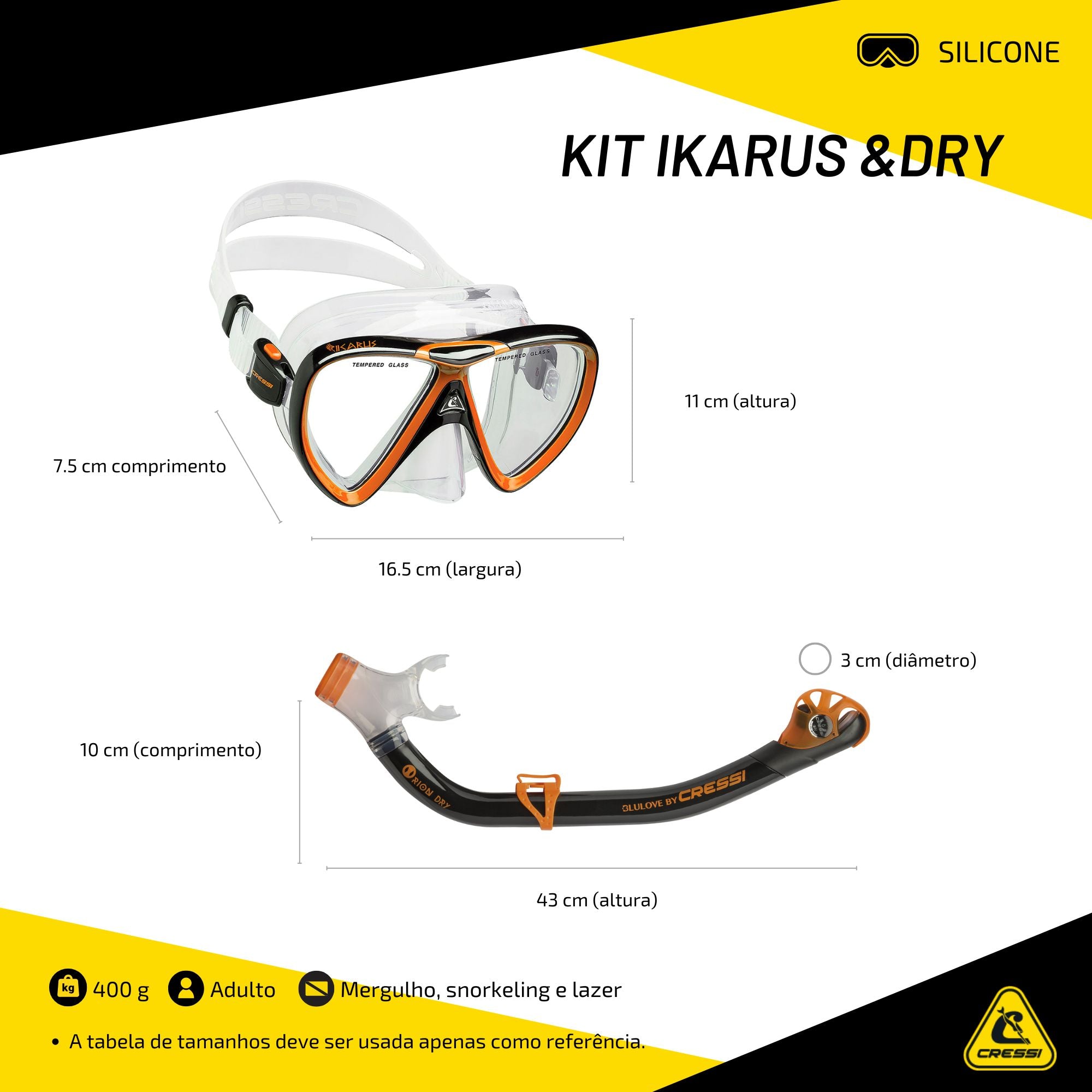 Kit Cressi Ikarus & Dry