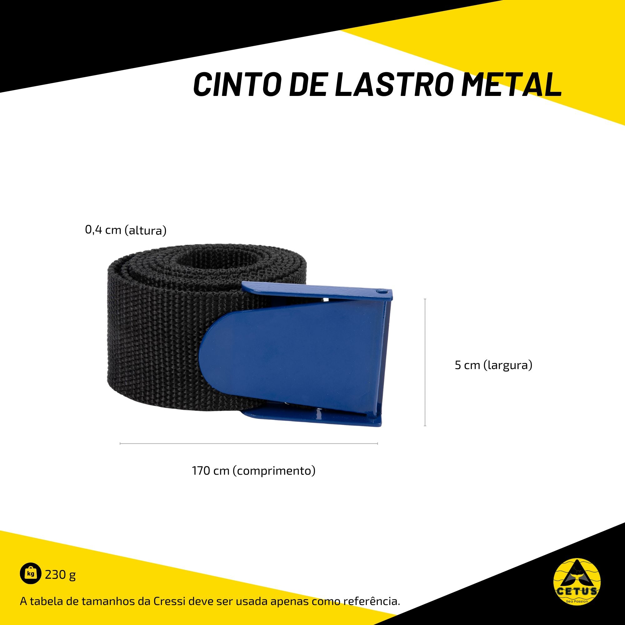 Cinto de Lastro Cetus Metal