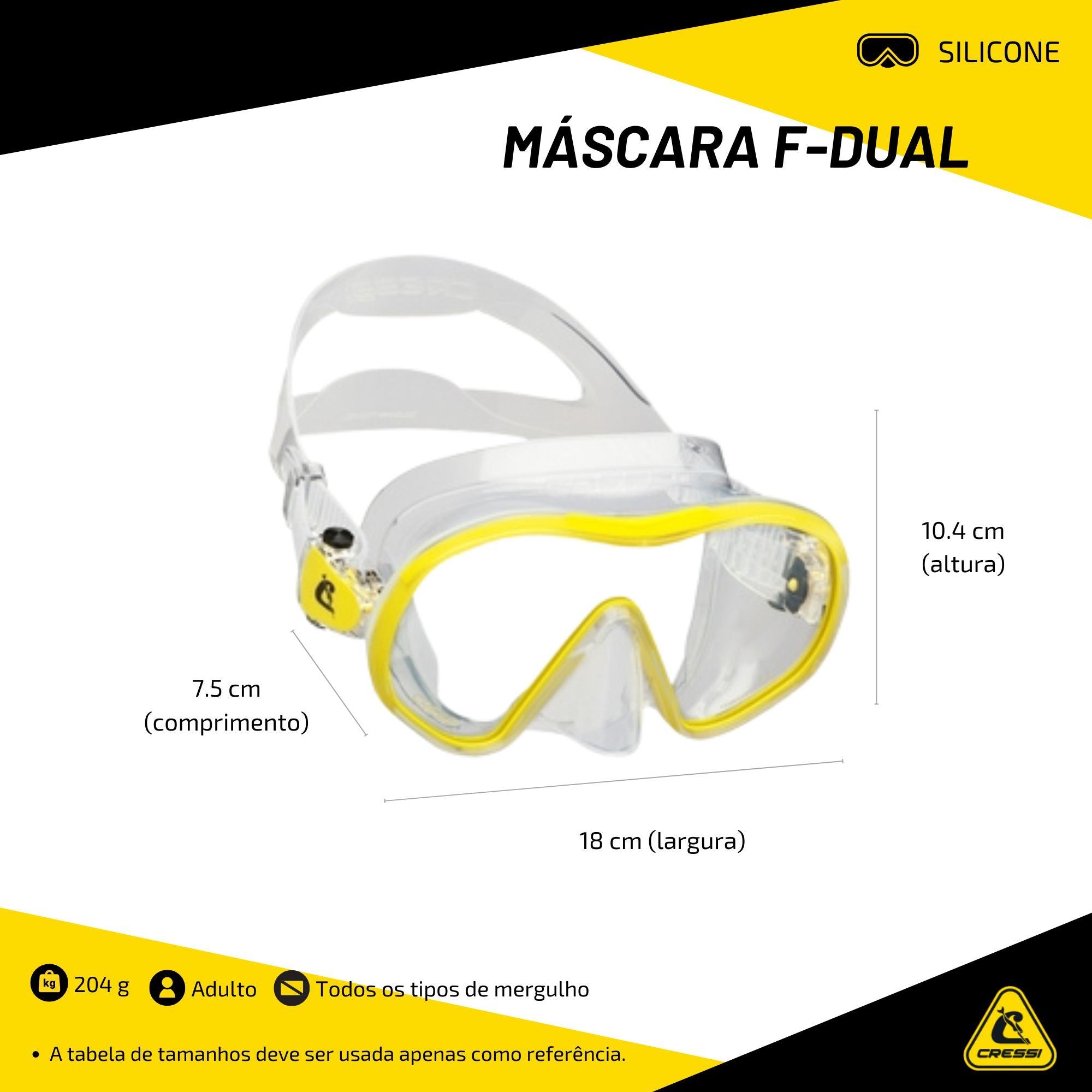 Máscara Cressi F-Dual