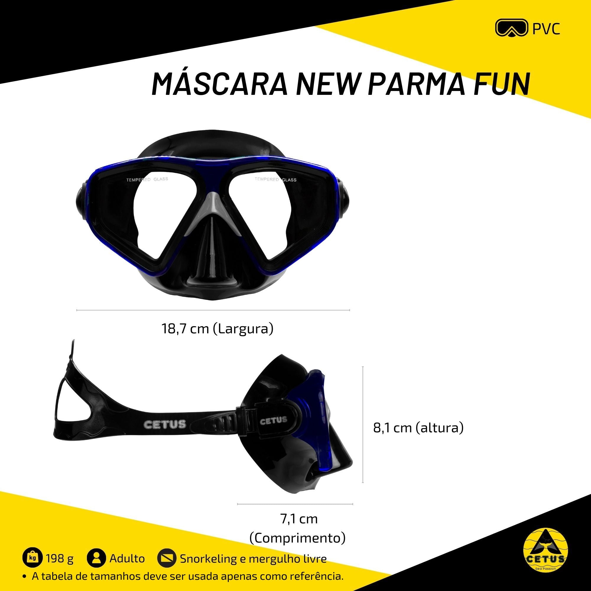 Máscara Cetus New Parma Fun