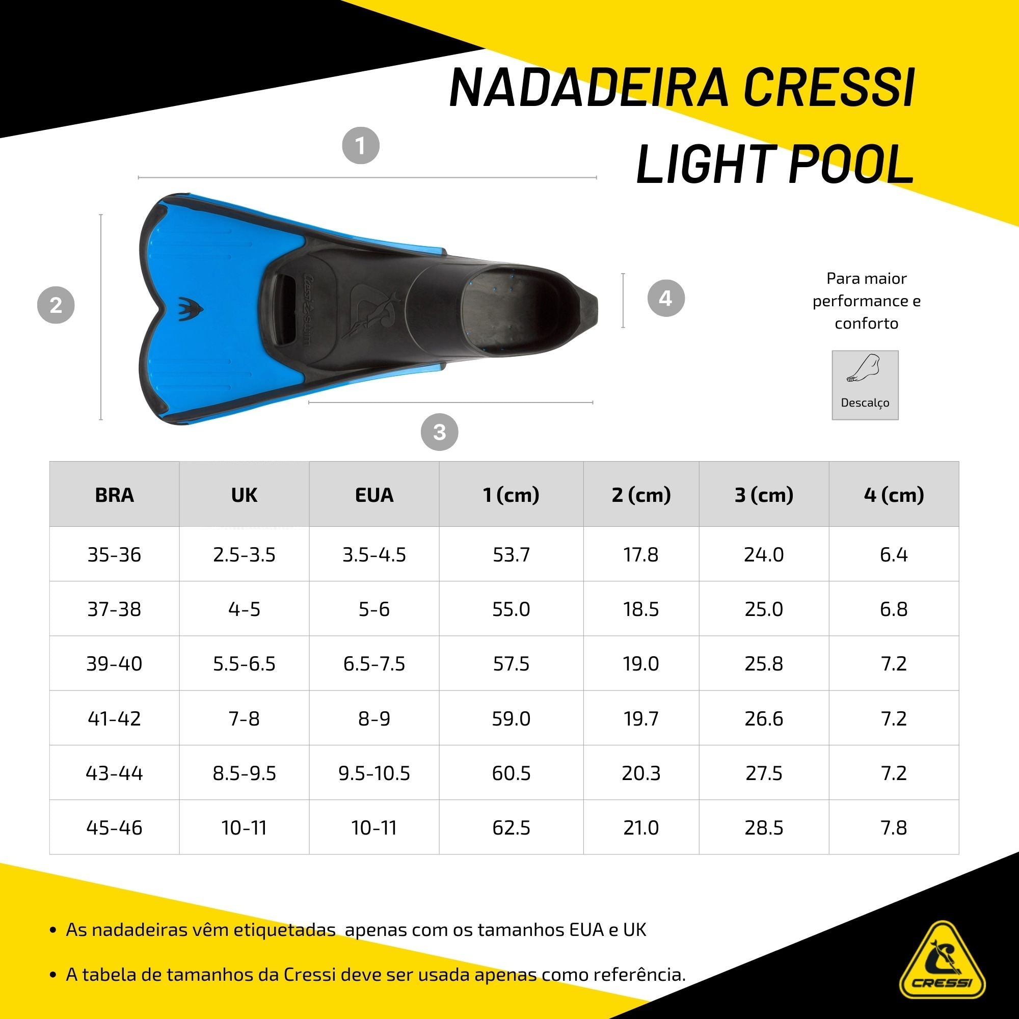 Nadadeira Cressi Light Pool