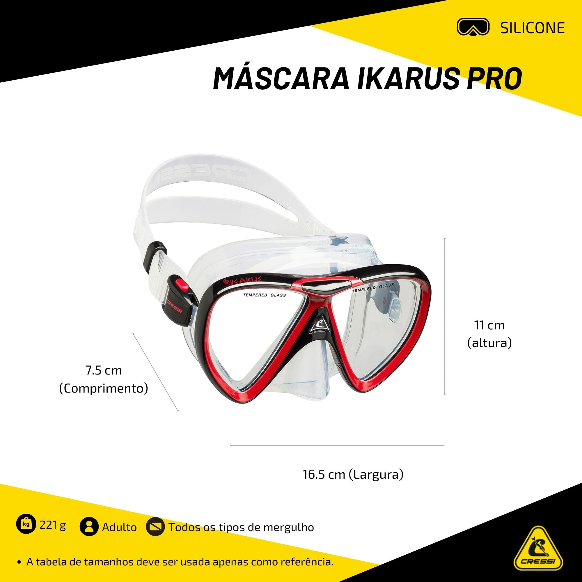 Máscara Cressi Ikarus Pro