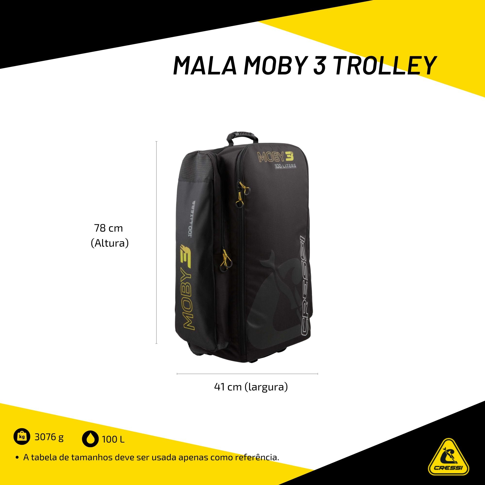 Mala Cressi Moby 3 Trolley