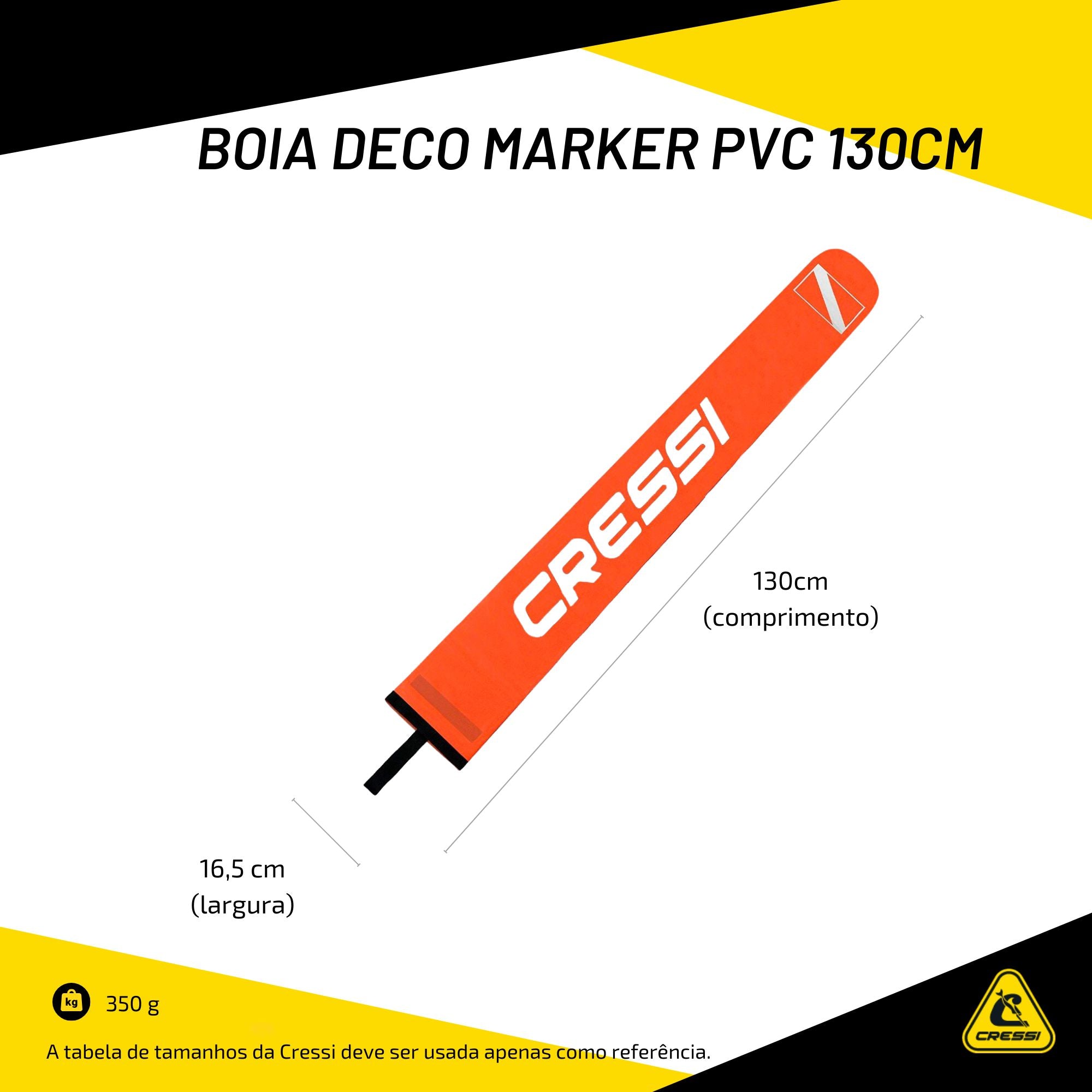 Bóia Cressi Deco Marker PVC 130cm