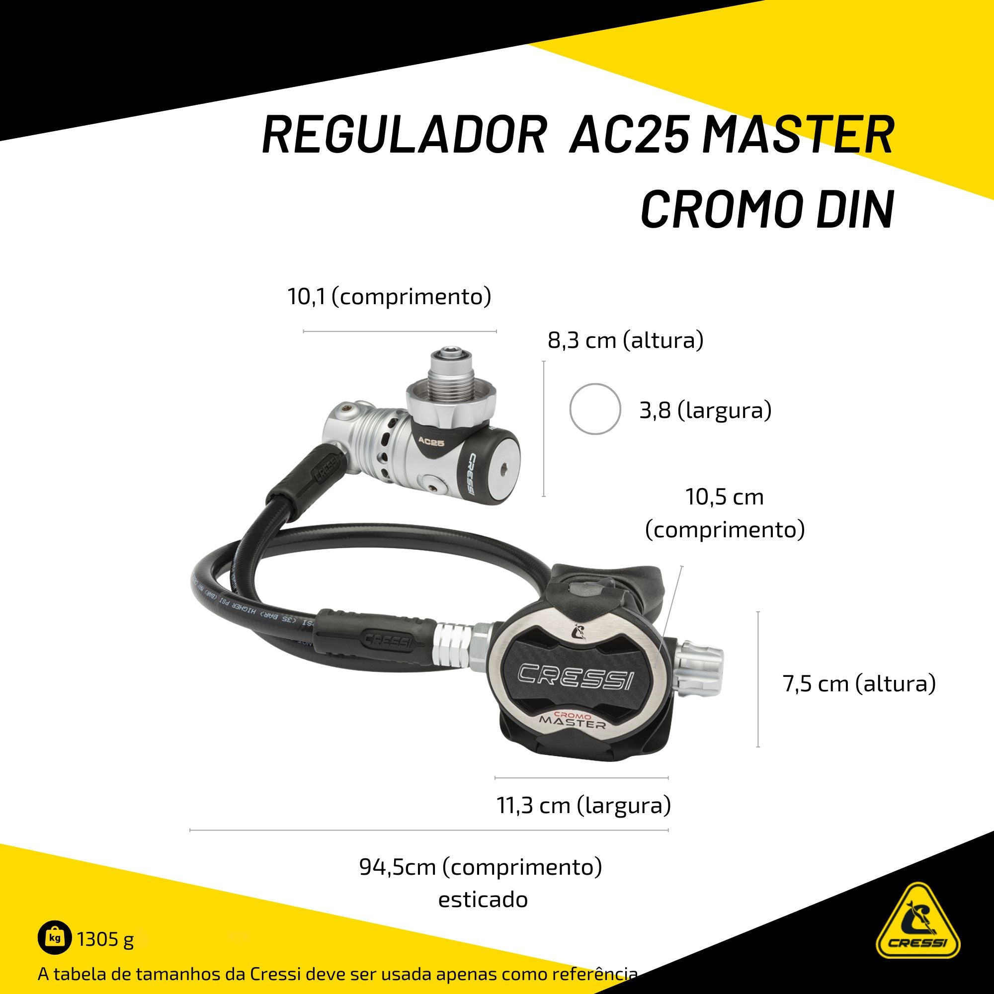 Regulador Cressi AC25 Master Cromo Din