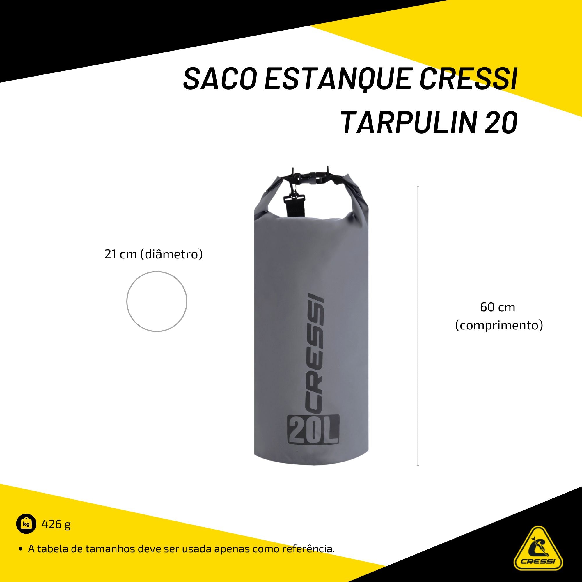 Saco Estanque Cressi Tarpulin 20 Cinza