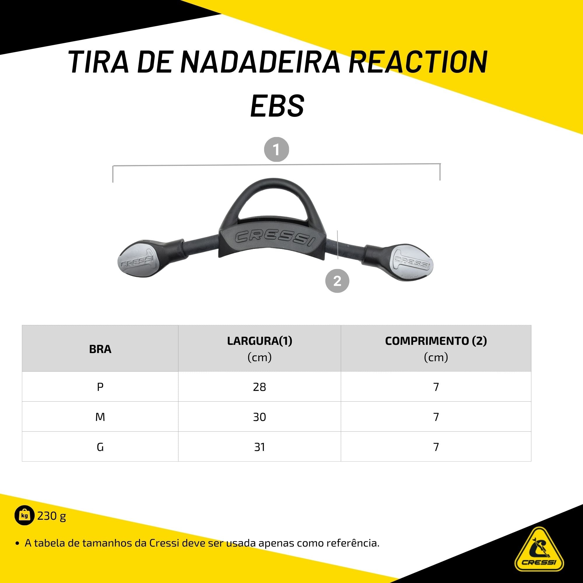 Tira de Nadadeira Cressi Reaction EBS