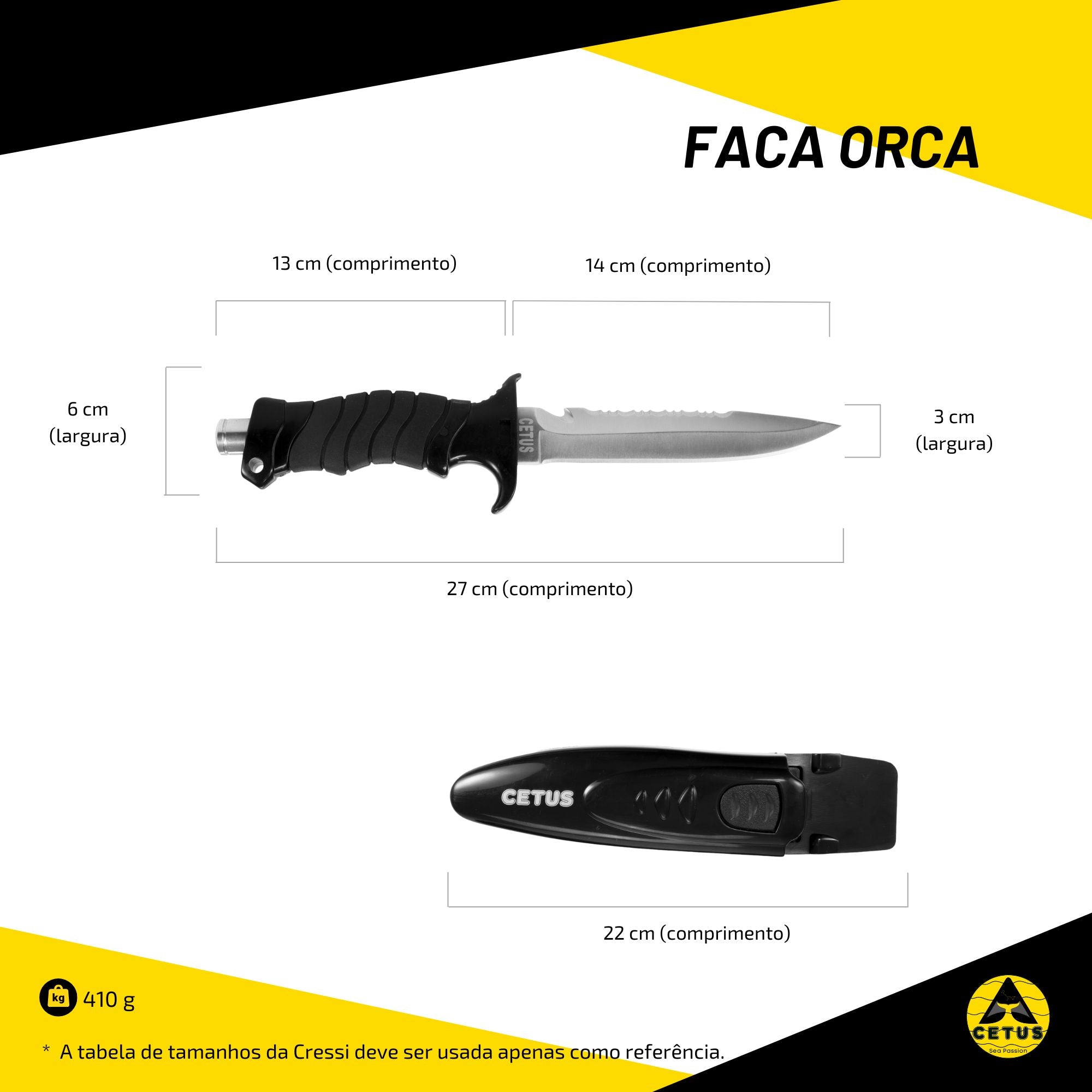 Faca Cetus Orca