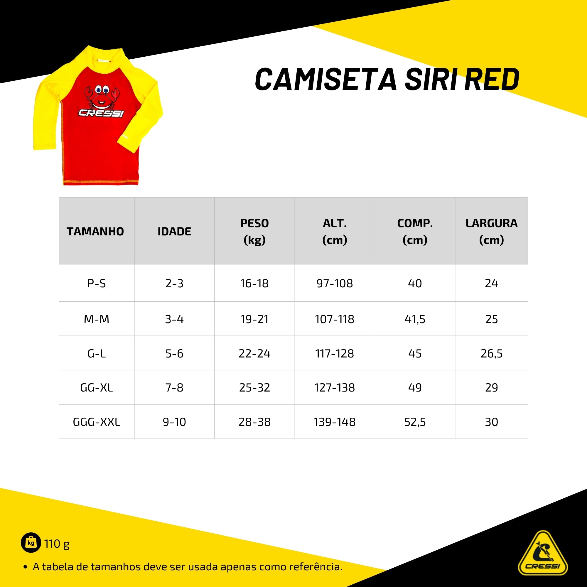 Camiseta Cressi Siri Red