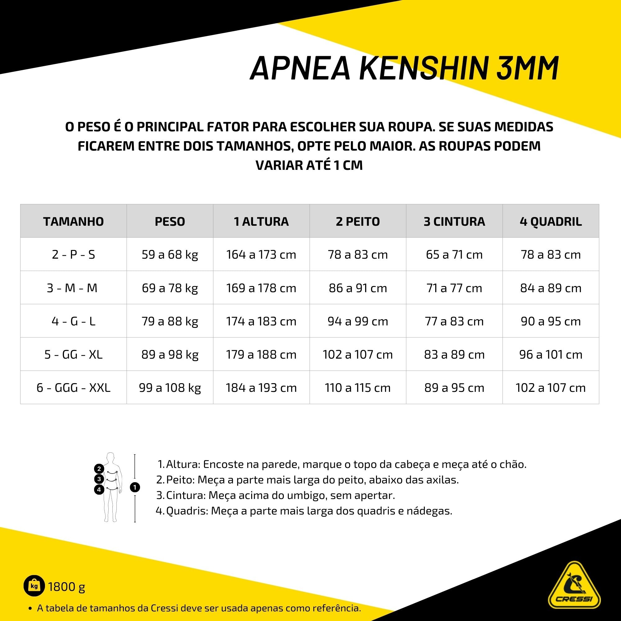 Roupa Cressi Apnea Kenshin 3mm