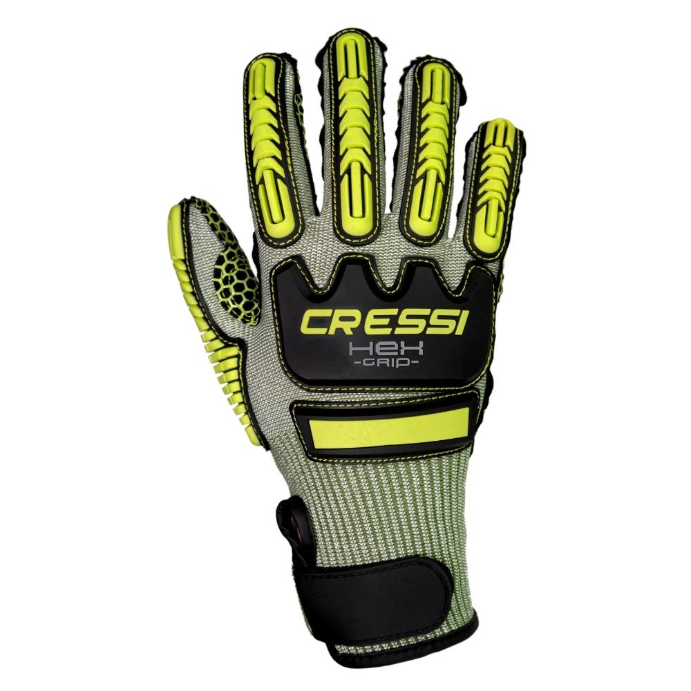 Luva Cressi Hex Grip Amarelo