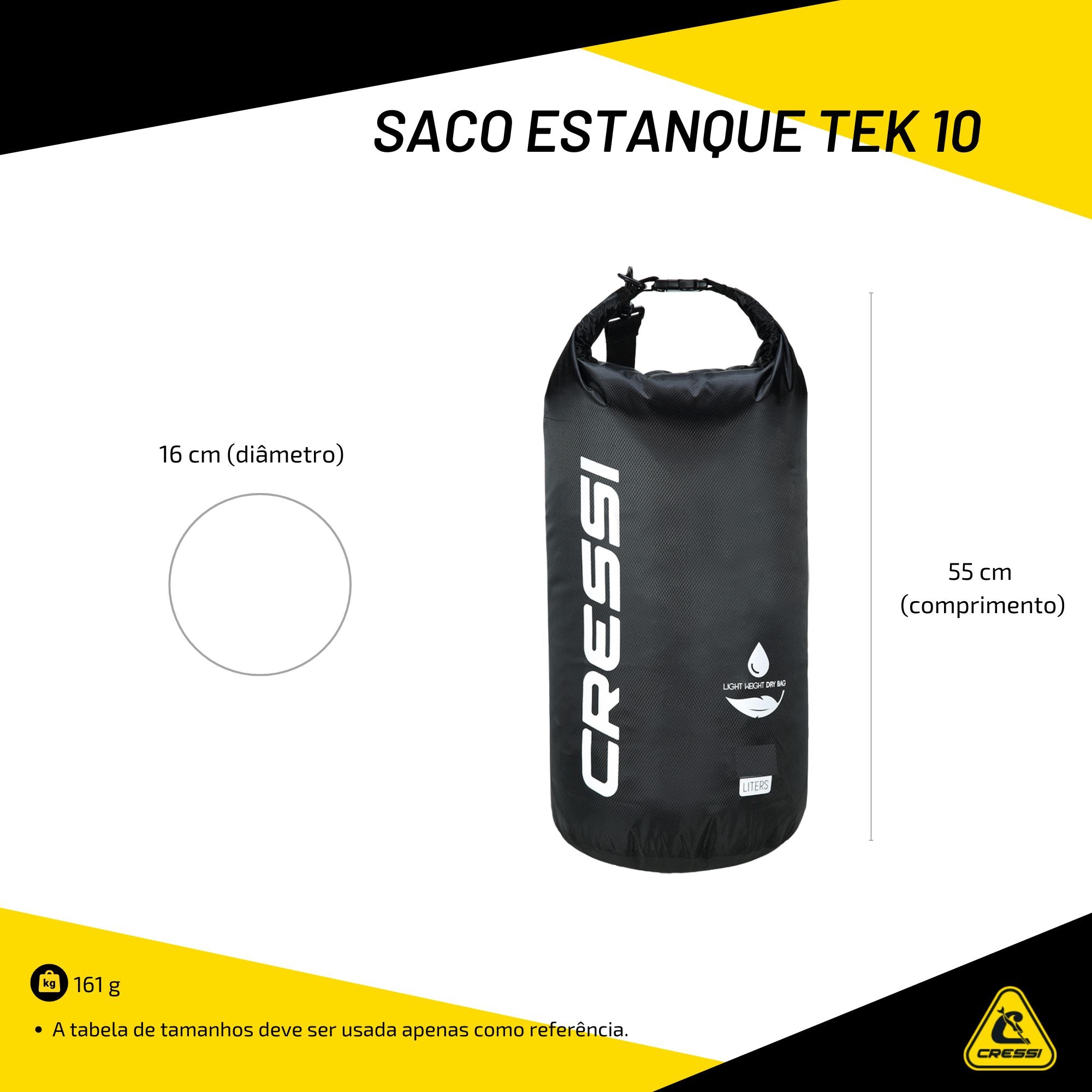 Saco Estanque Cressi Tek 10 Preto