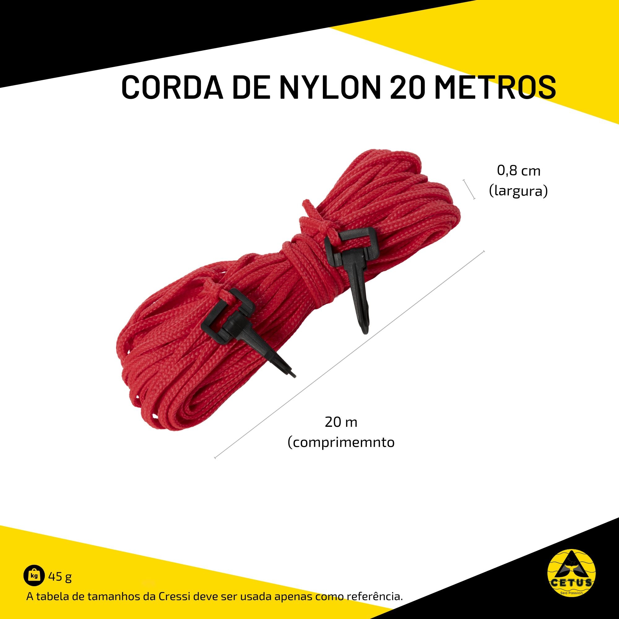 Corda de Nylon Cetus 20 metros