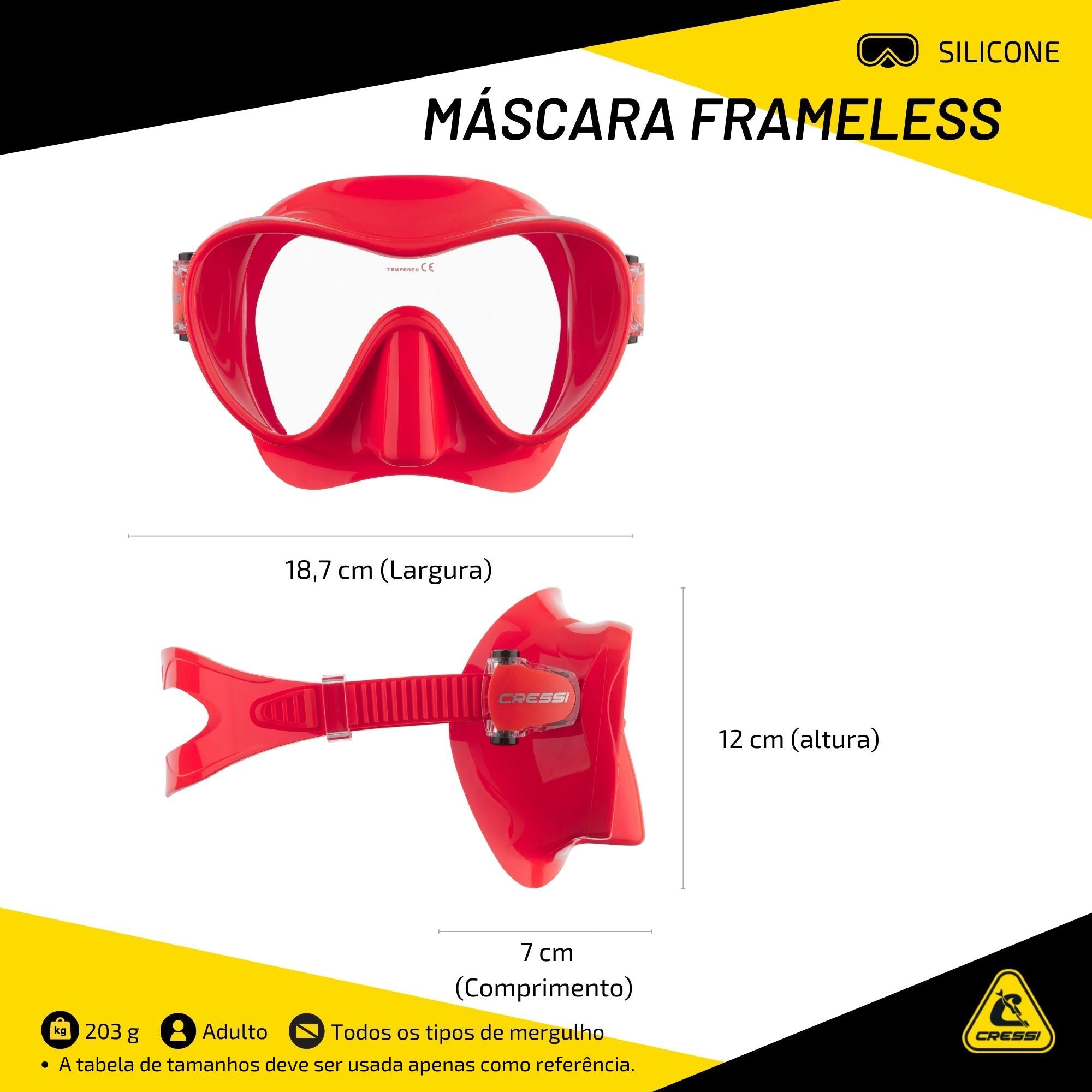 Máscara Cressi Frameless