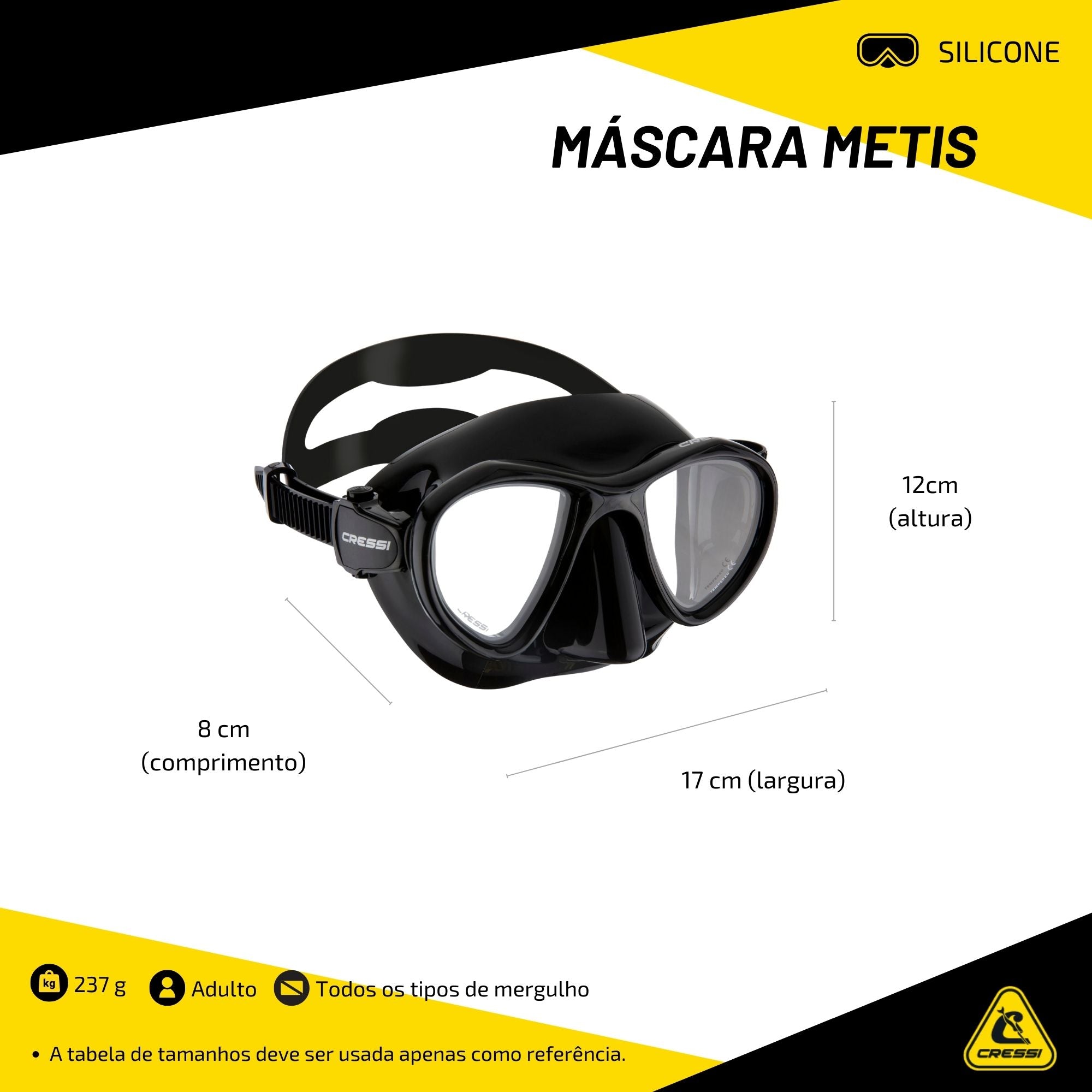 Máscara Cressi Metis Anti Fog