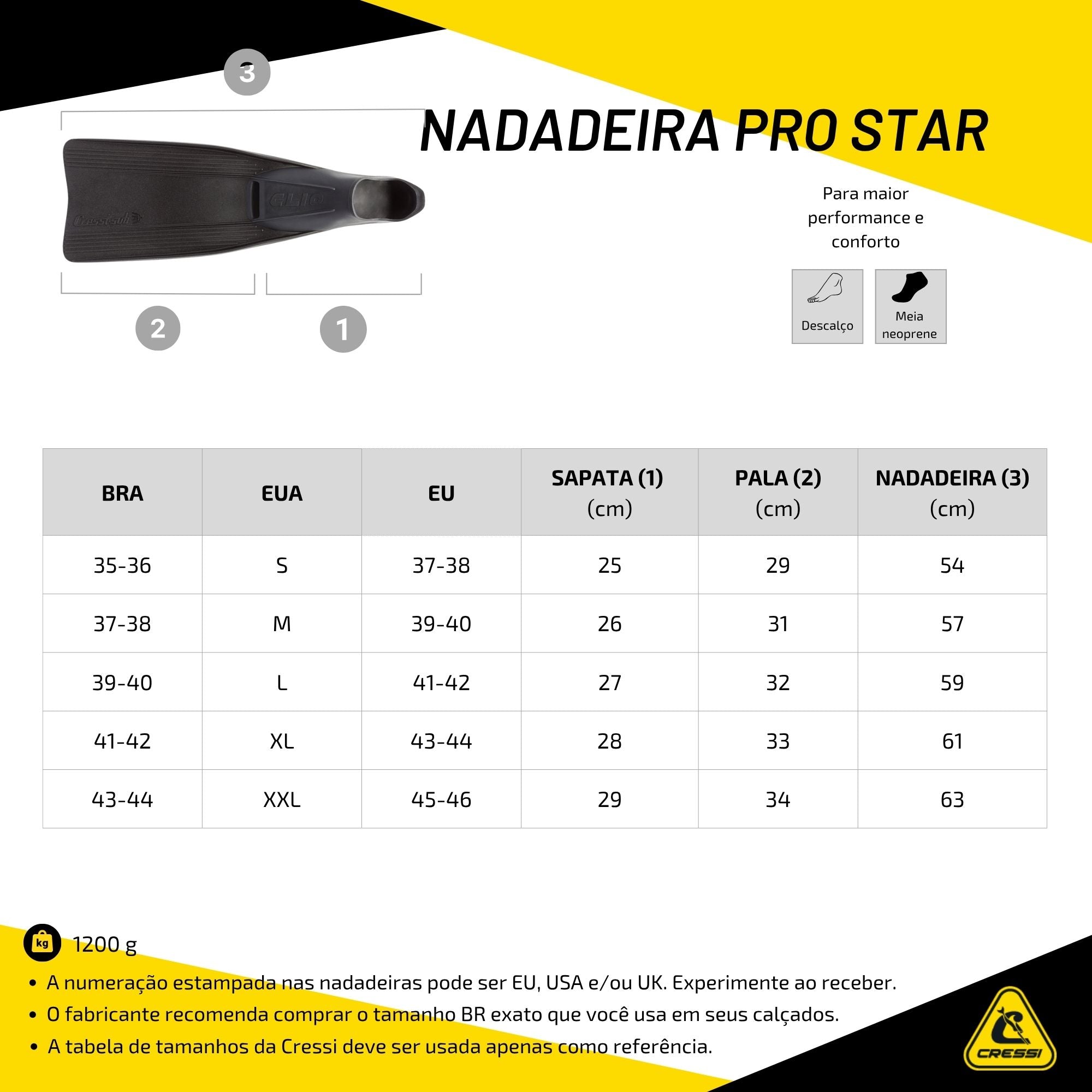 Nadadeira Cressi Pro Star