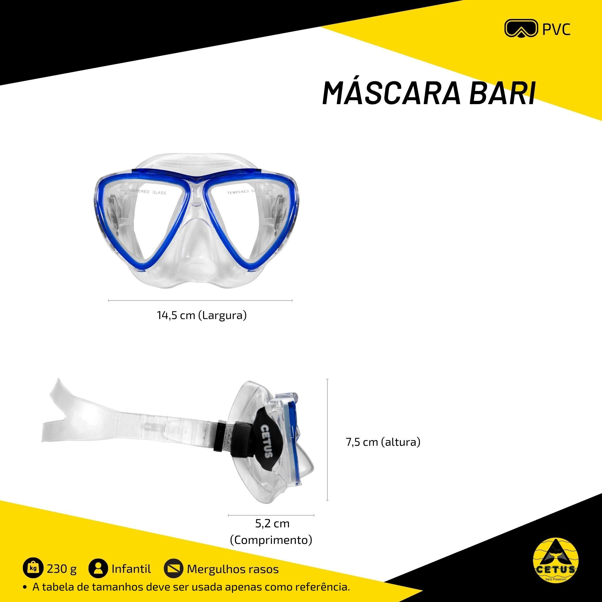 Máscara Cetus Bari