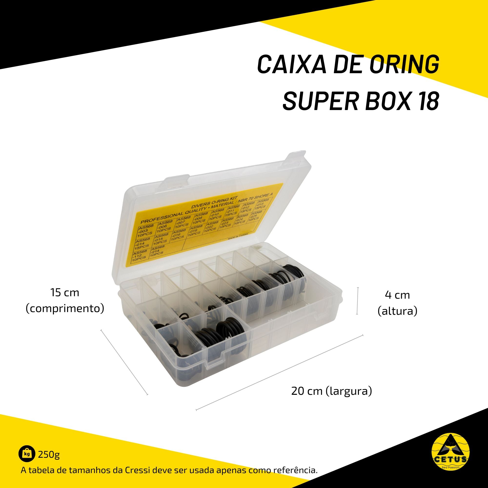 Caixa de Oring Cetus Super Box 18