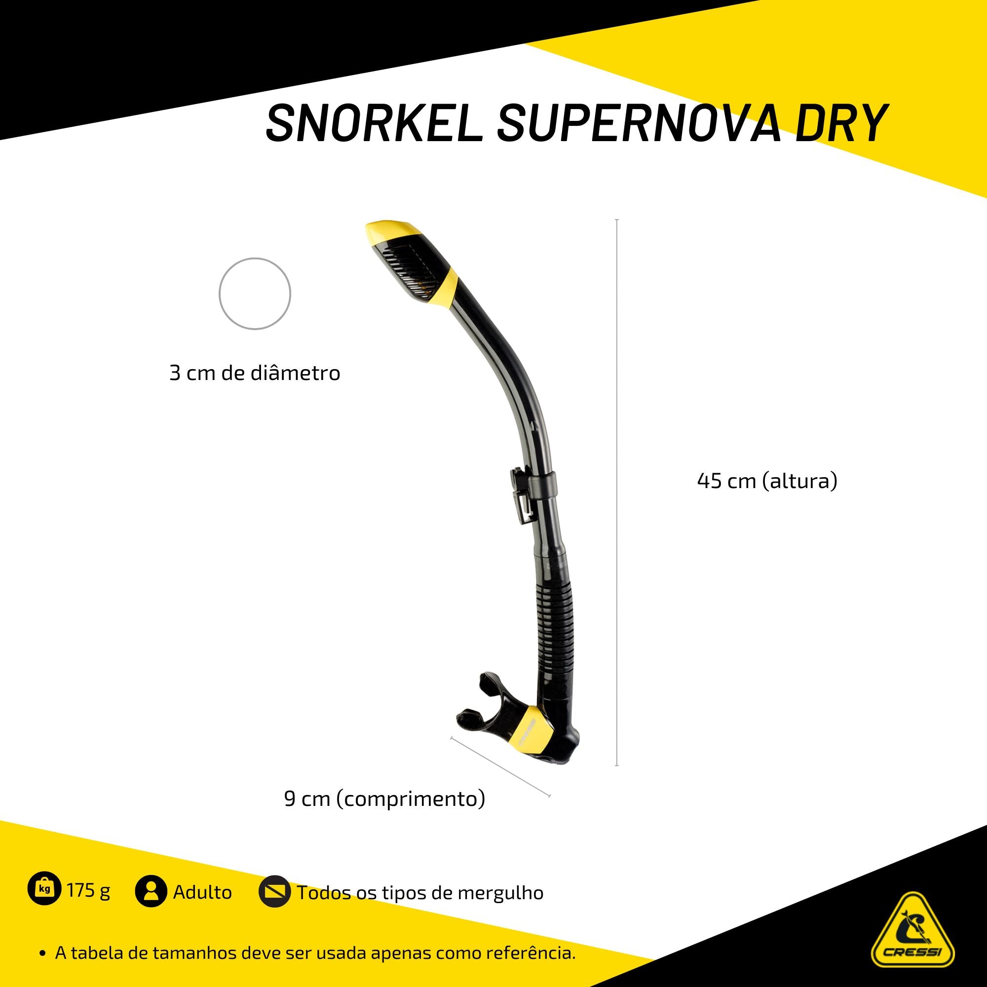 Snorkel Cressi Supernova Dry