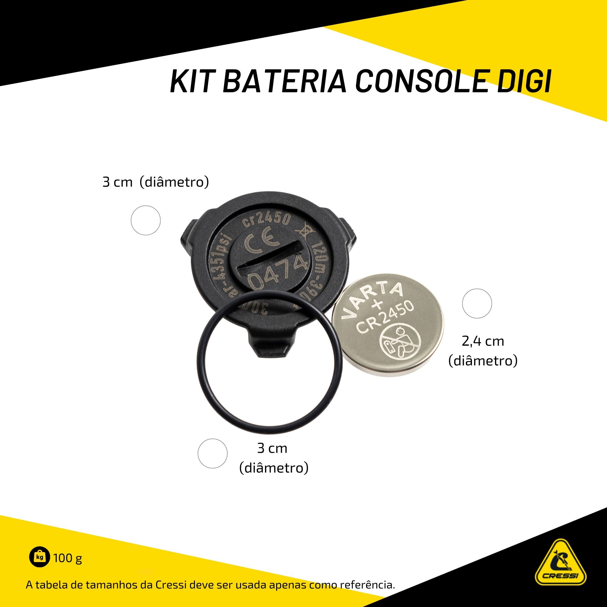 Kit Bateria Cressi Console Digi