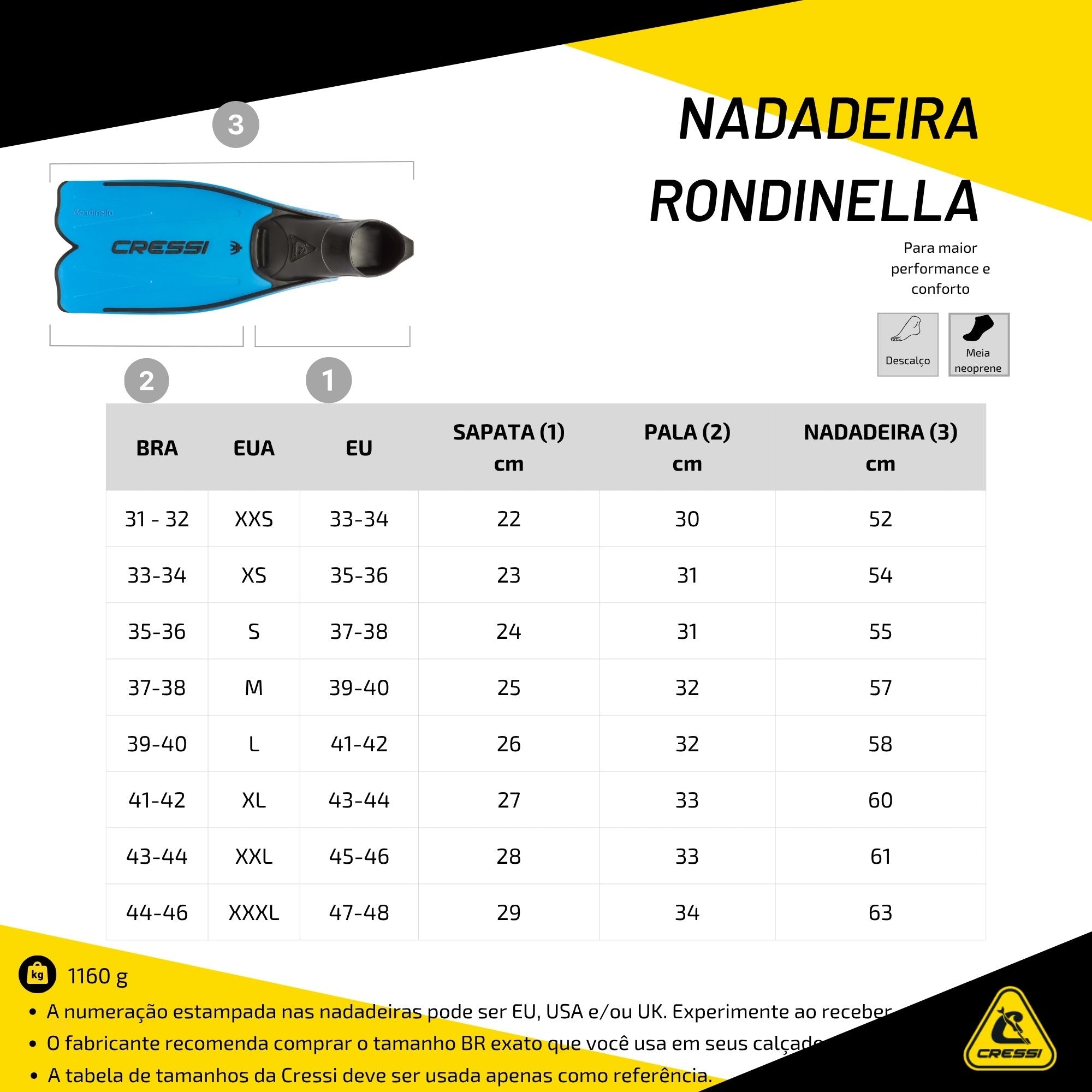 Nadadeira Cressi Rondinella