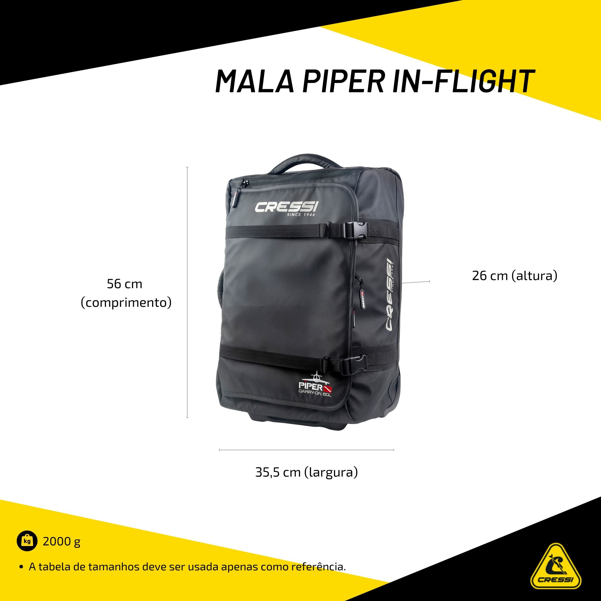 Mala Cressi Piper In-Flight