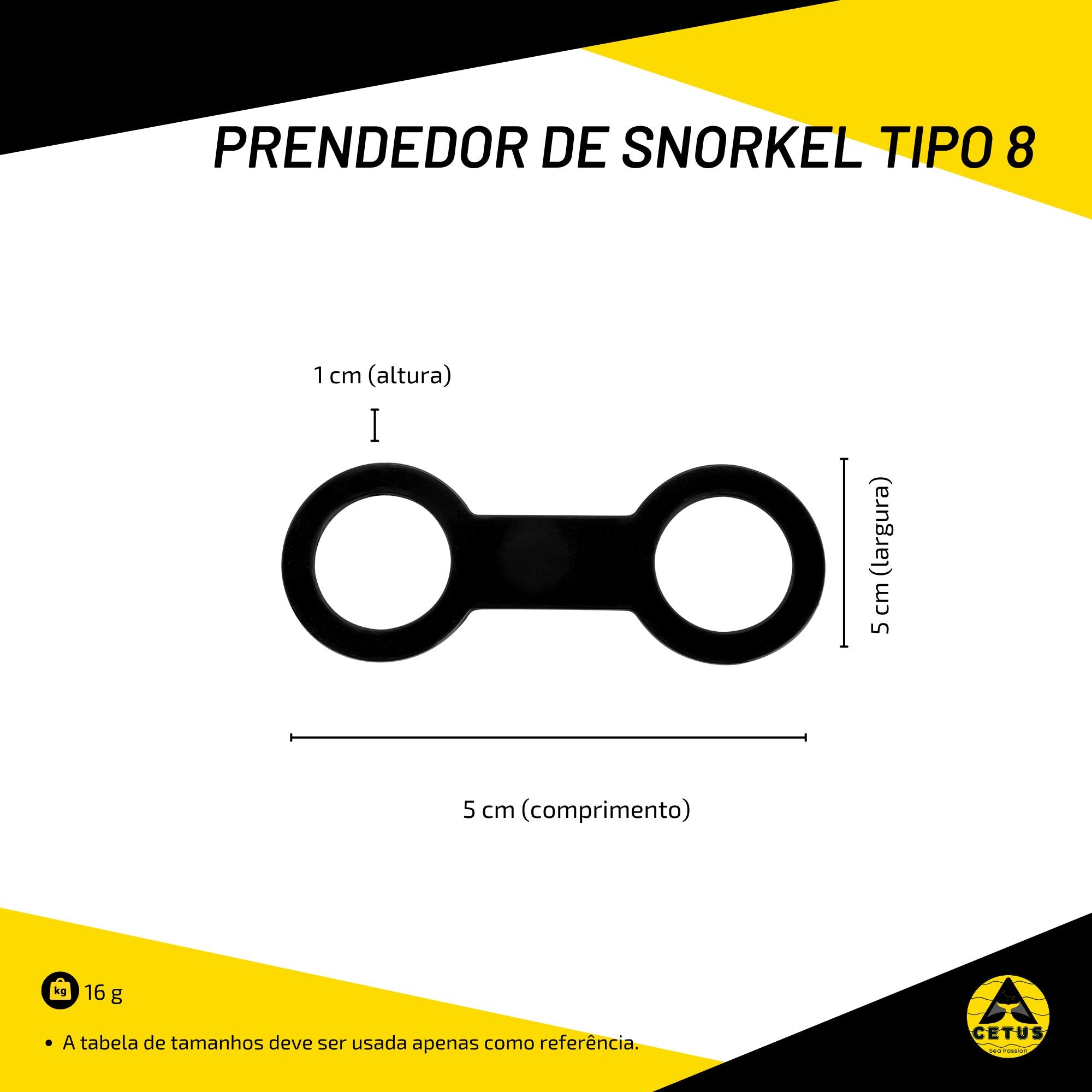 Prendedor de Snorkel Cetus Tipo 8