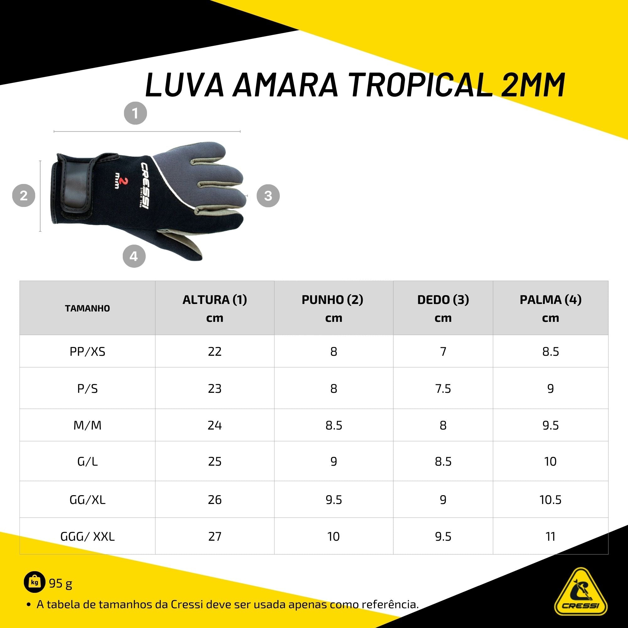 Luva Cressi Amara Tropical 2mm