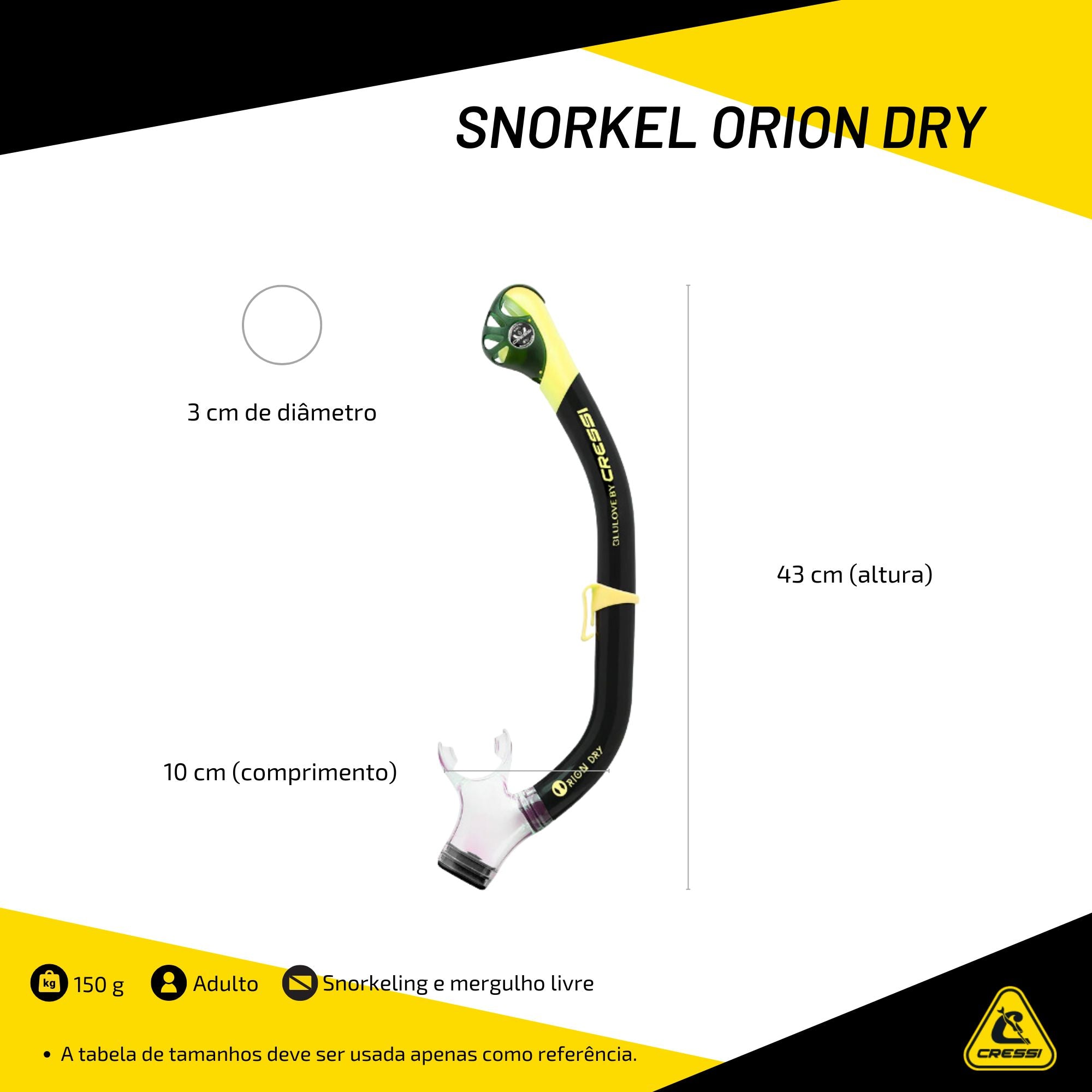 Snorkel Cressi Orion Dry