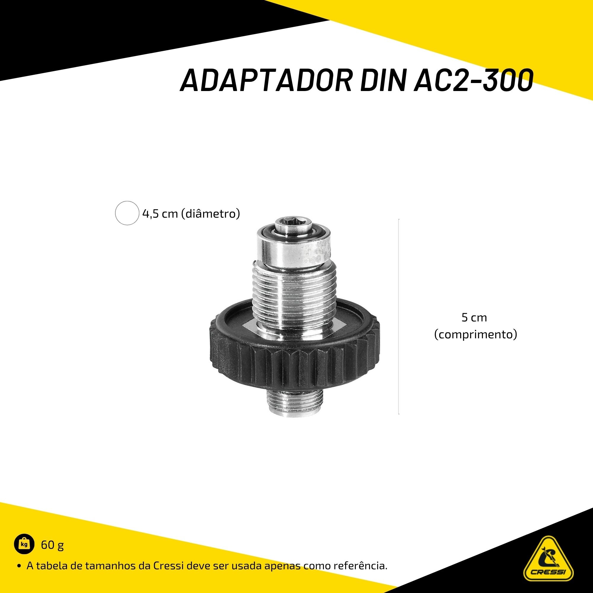 Adaptador Din para Regulador de Mergulho Cressi AC2 200
