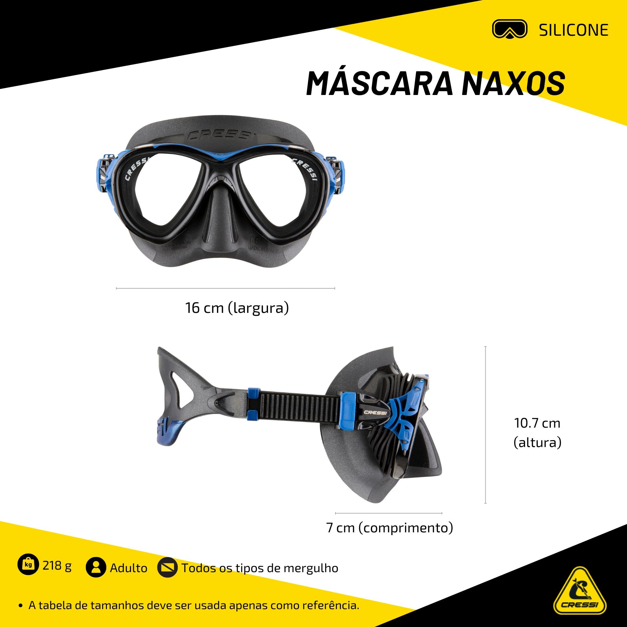 Máscara Cressi Naxos