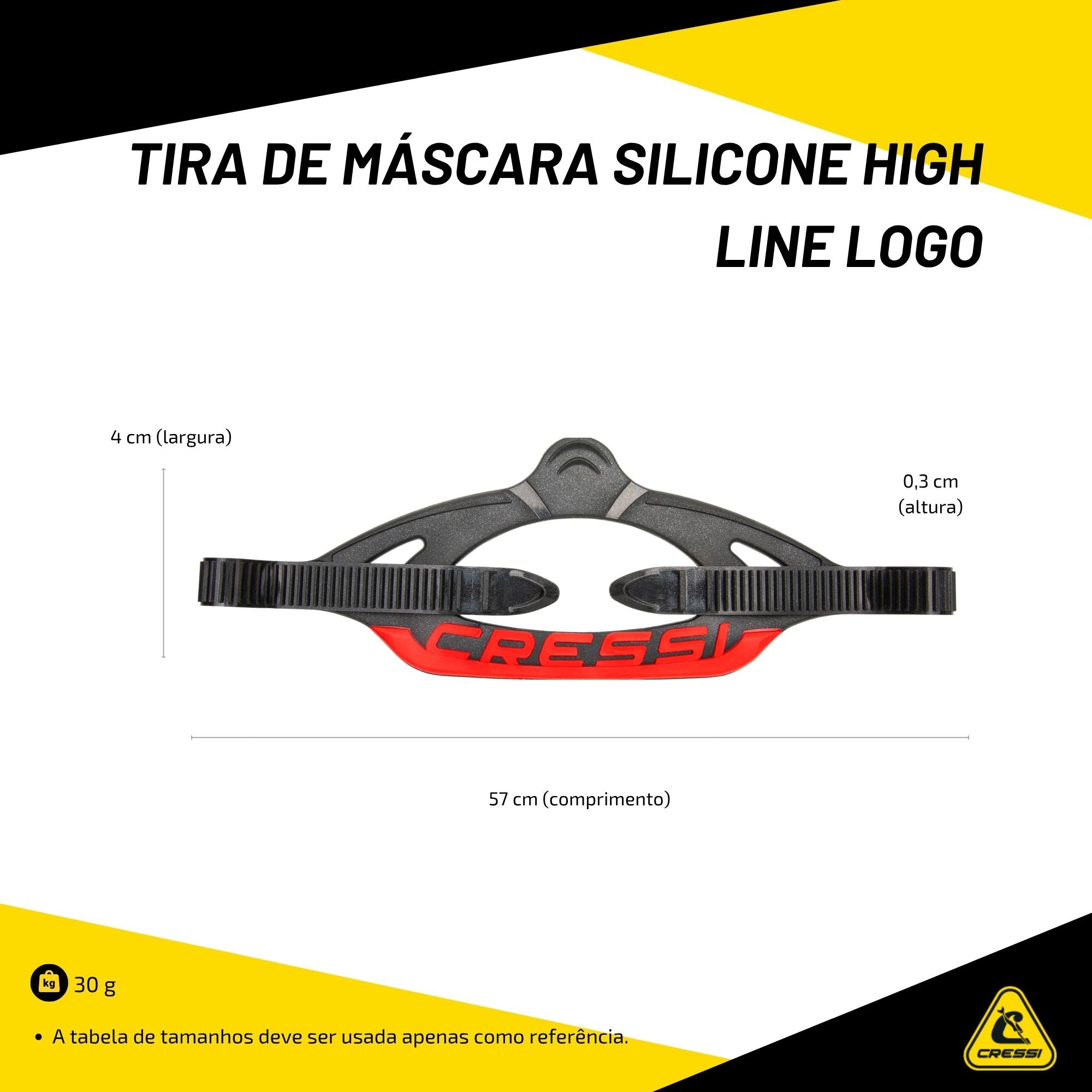 Tira de Máscara Cressi Silicone High Line Logo