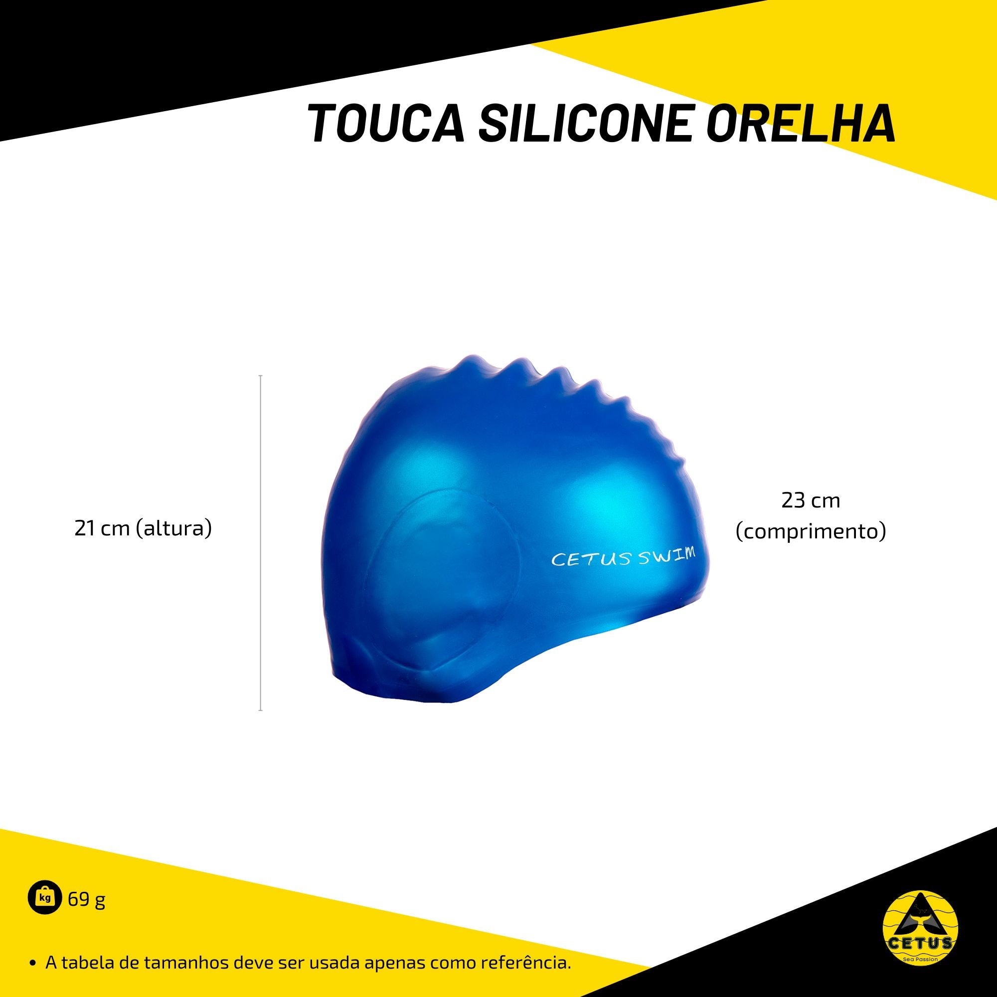 Touca Cetus Silicone Orelha