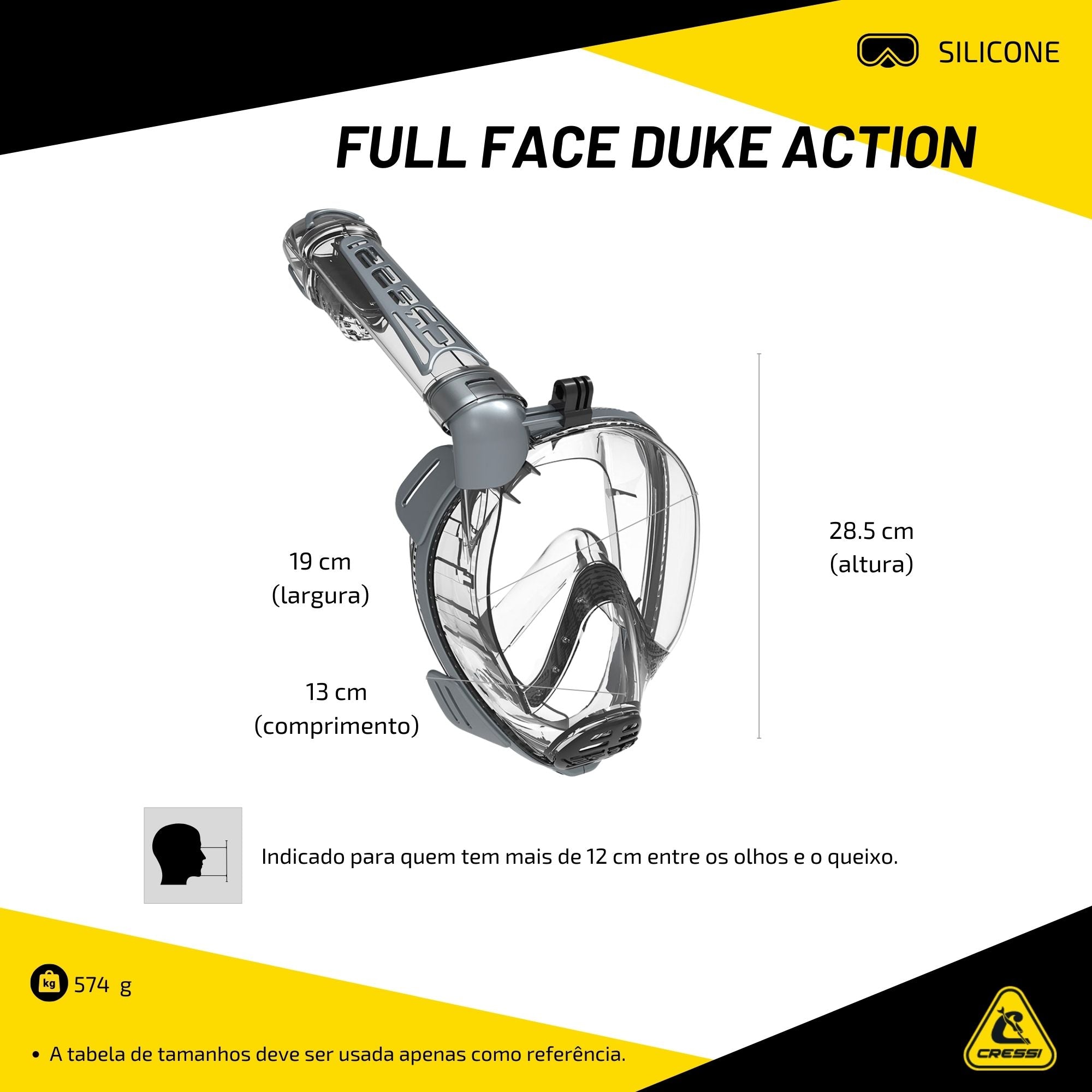 Máscara Cressi Full Face Duke Action
