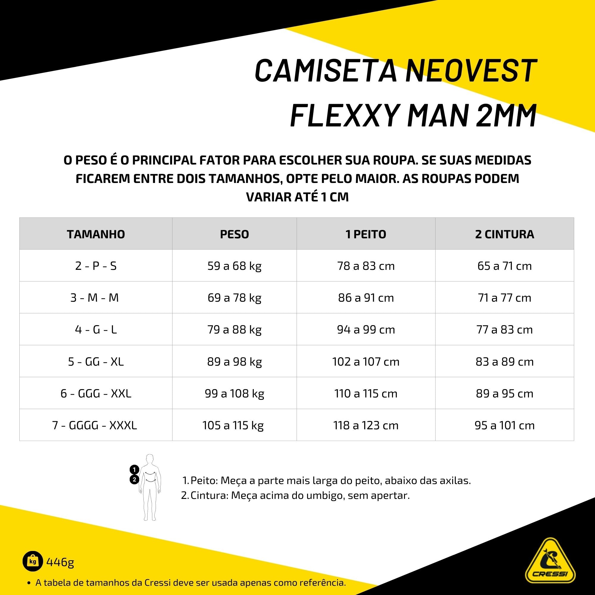Camiseta Cressi Neovest Flexxy Man 2mm