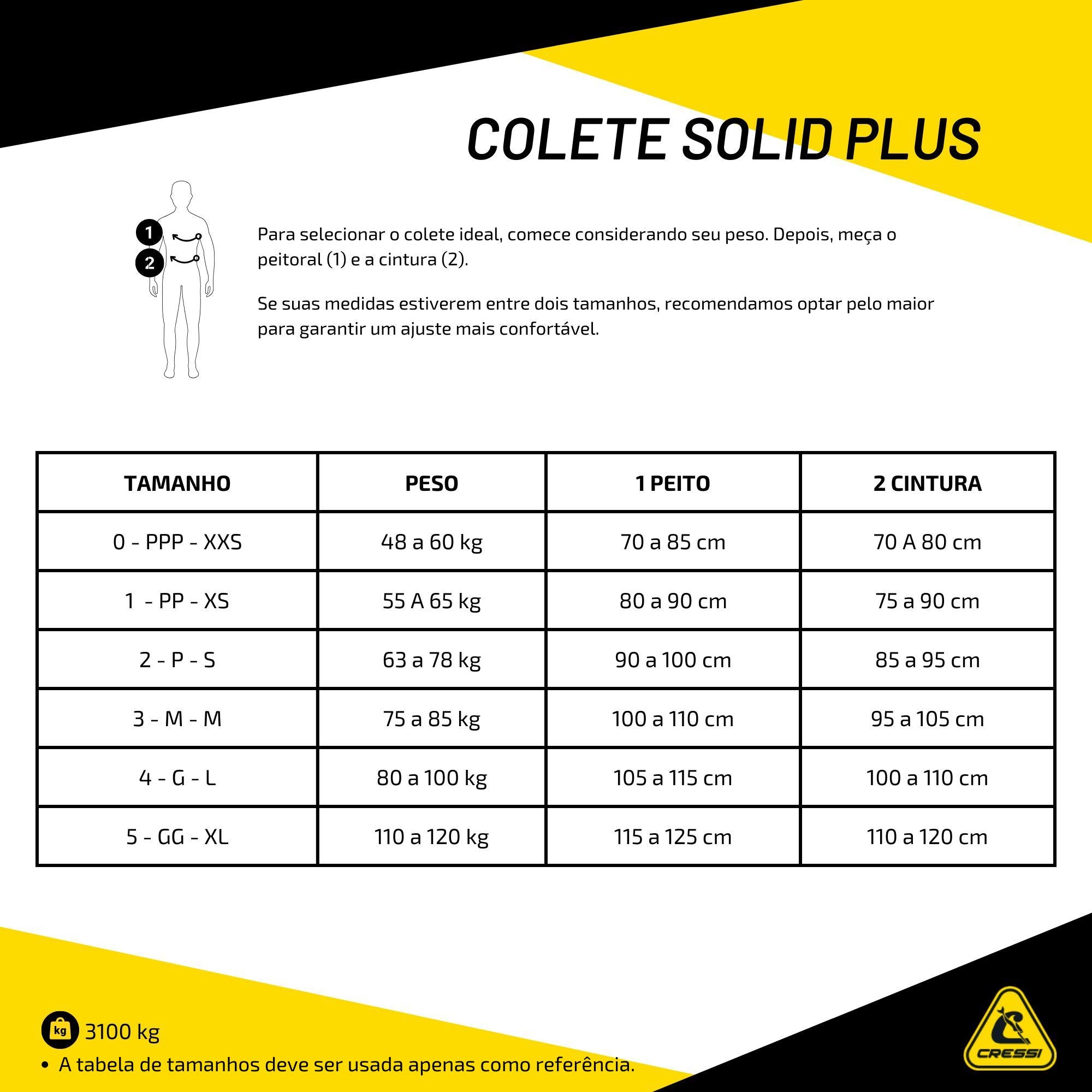 Colete Cressi Solid Plus