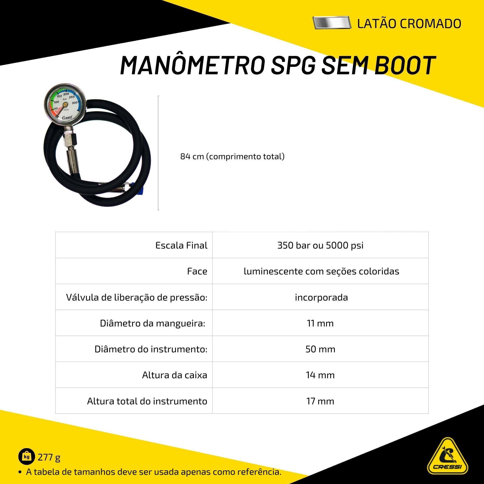 Manômetro Cressi SPG Sem Boot