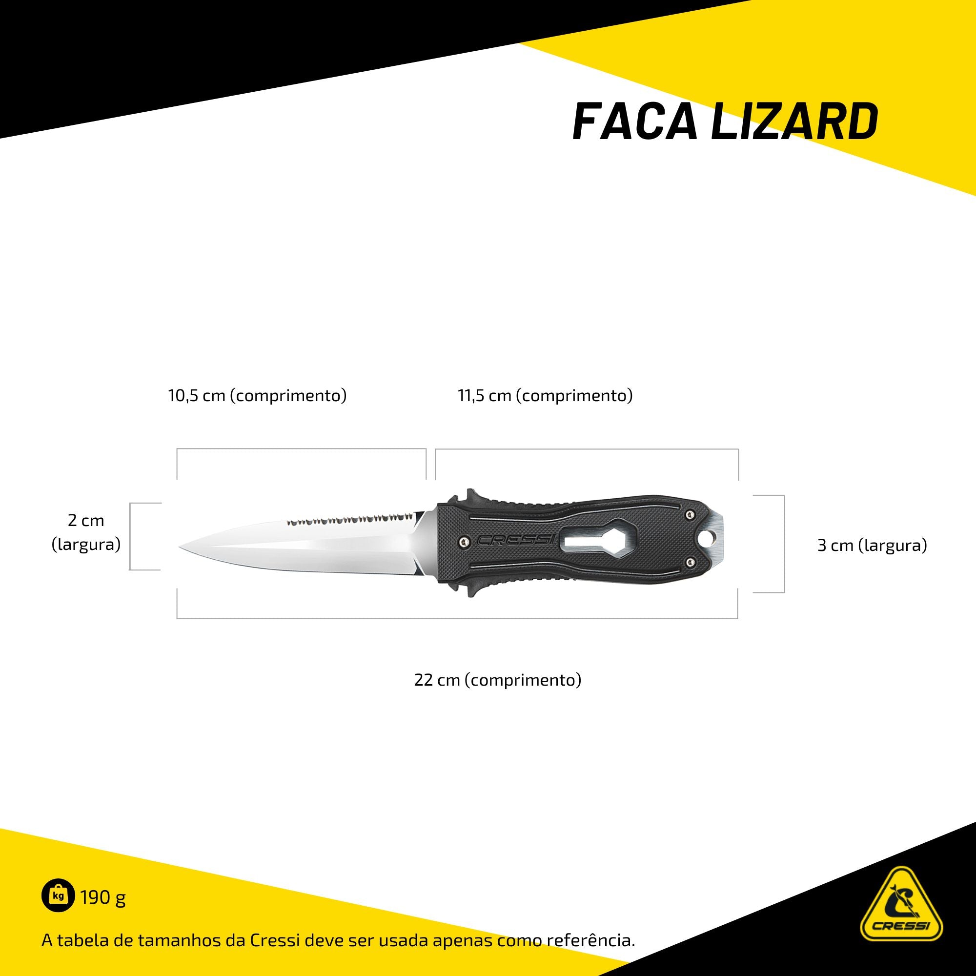 Faca Cressi Lizard