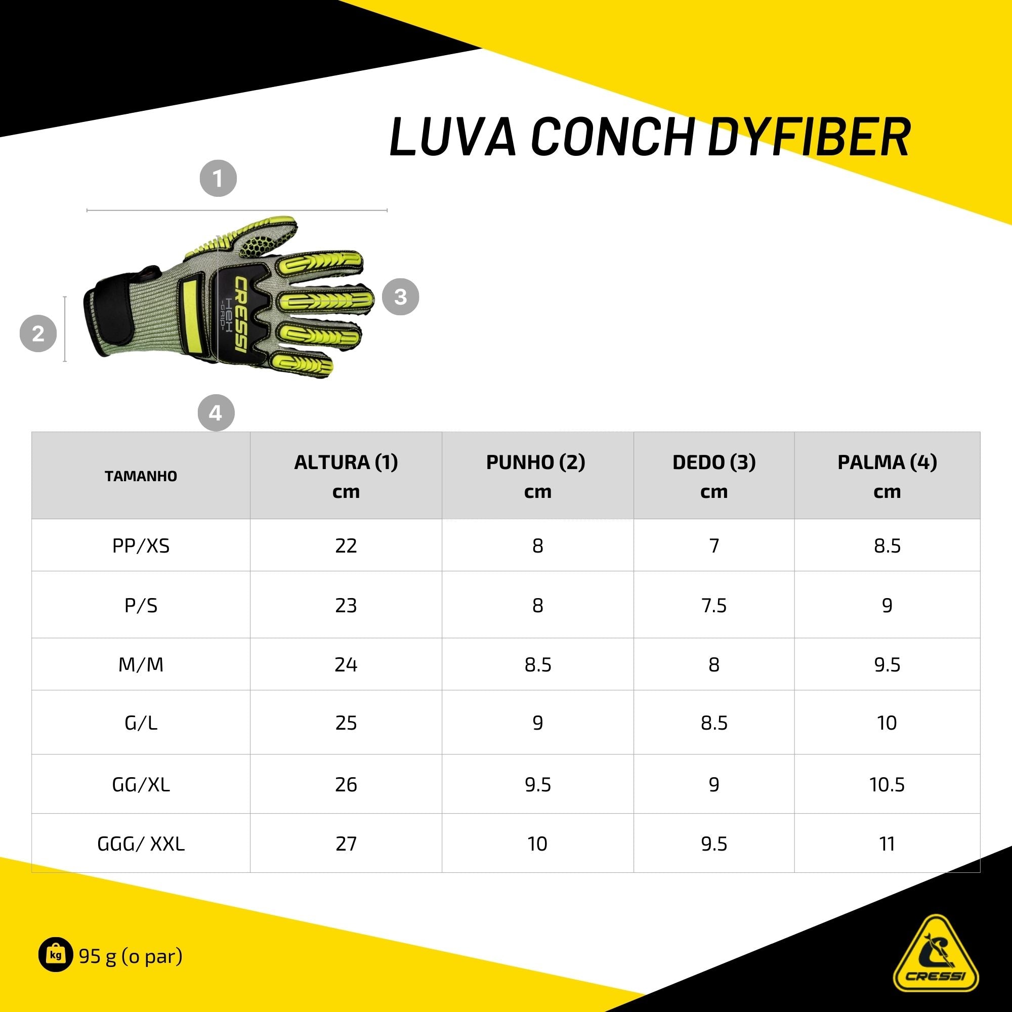 Luva Cressi Hex Grip
