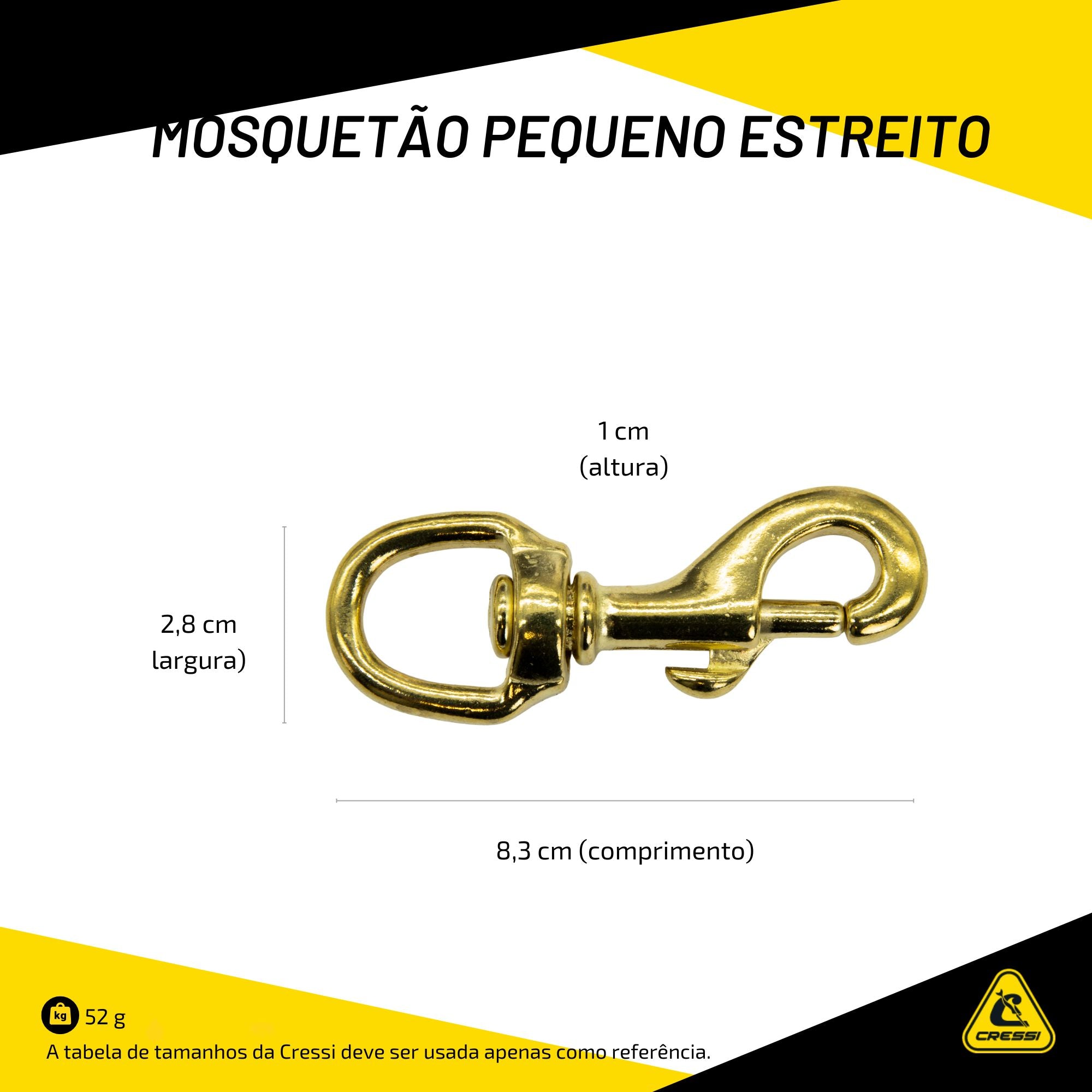 Mosquetão Cetus Pequeno Estreito